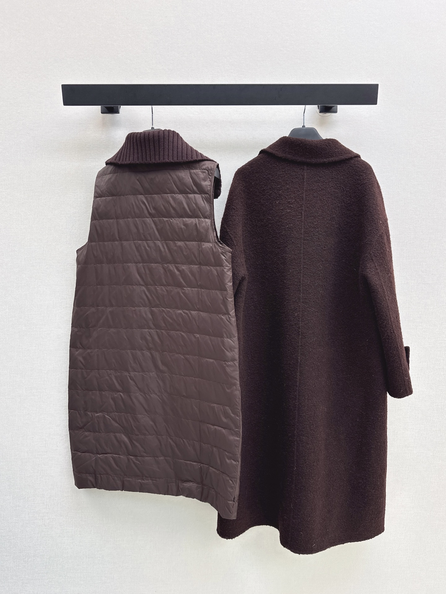 Max 26fw down vest double breasted overcoats set