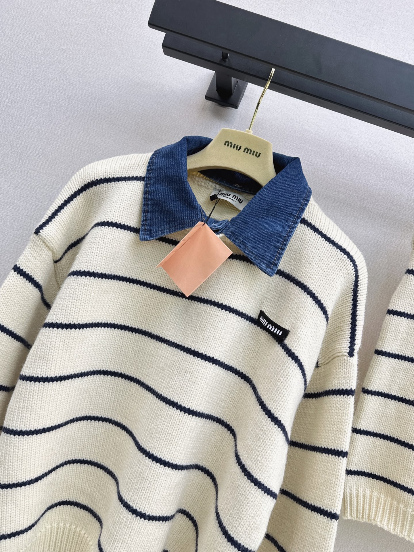 Miu 26fw stripe knitwear skirt sets
