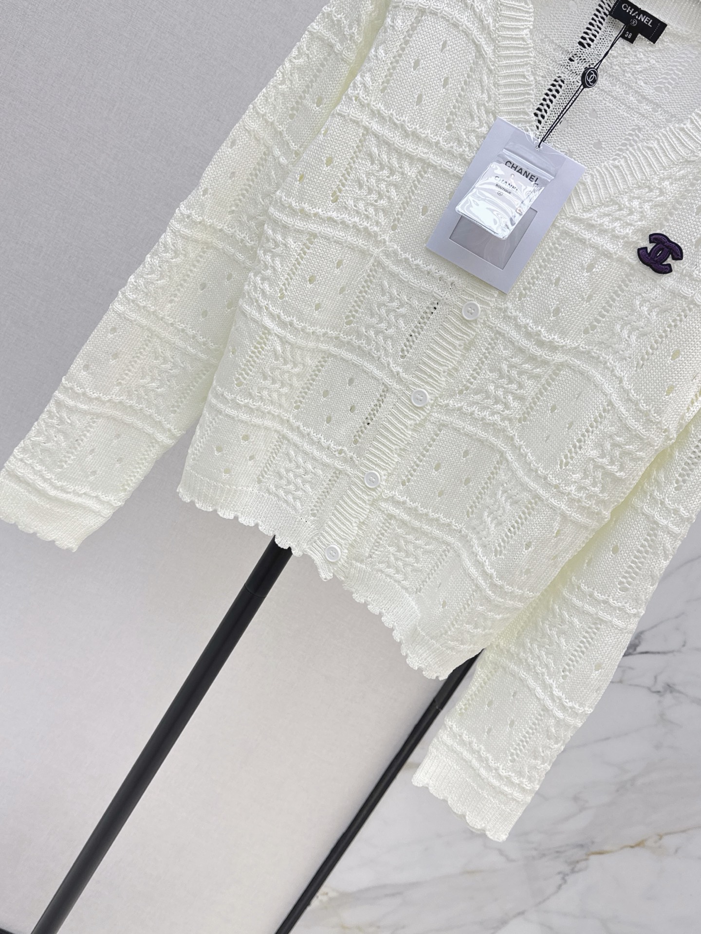 Chan 26fw jacquard knit cardigan