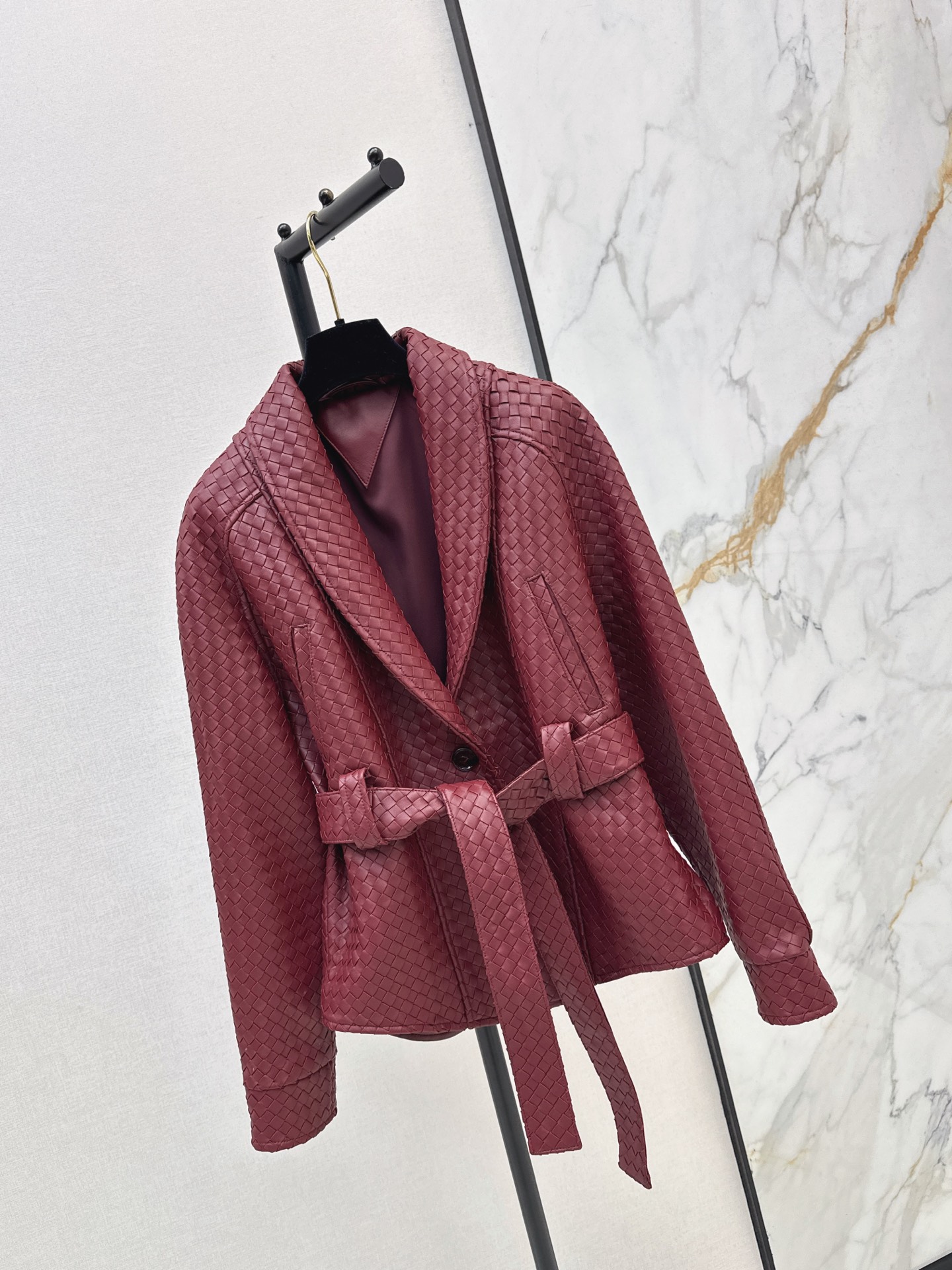 Bott 26ssbelted leather jacket