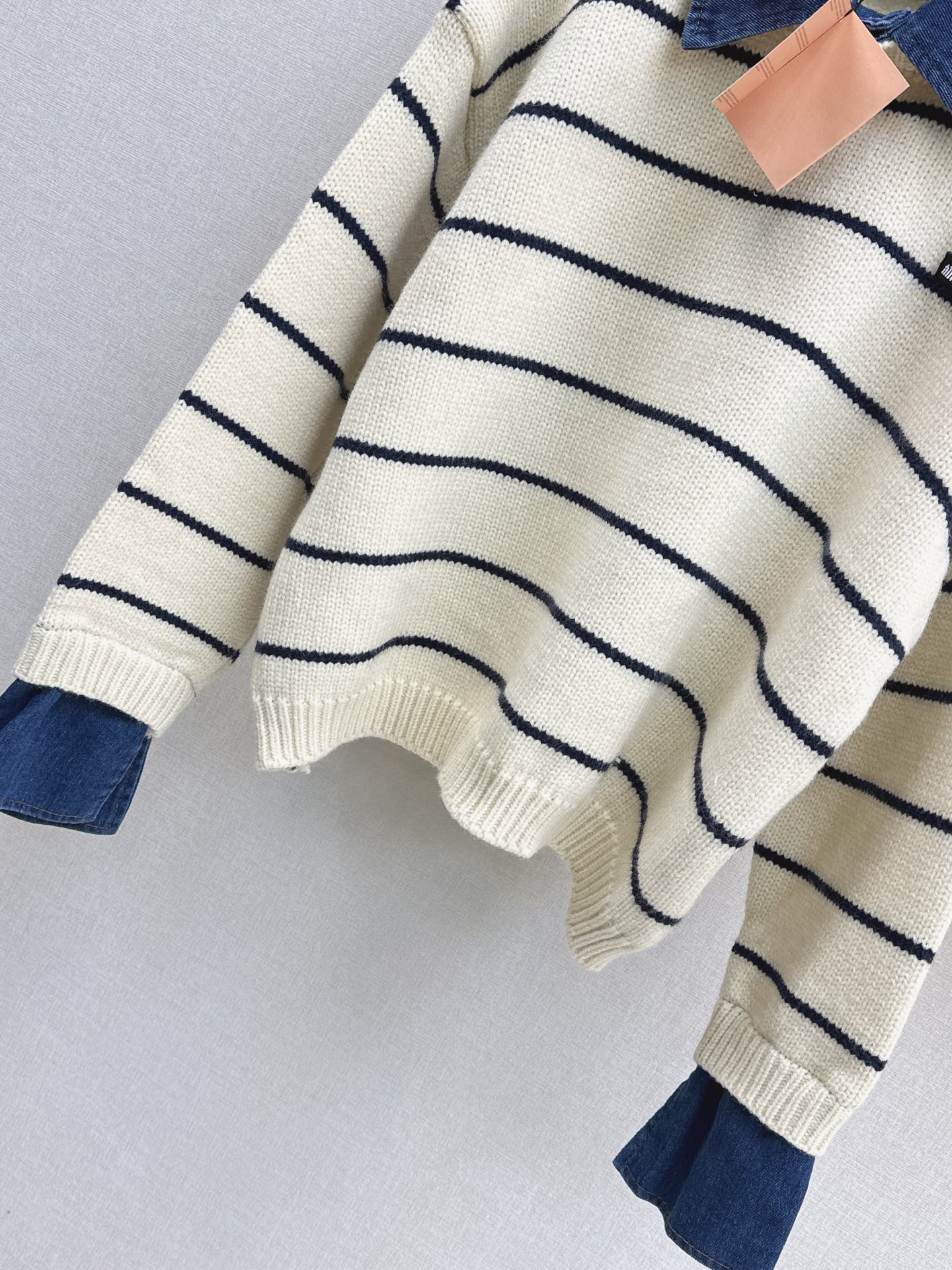 Miu 26fw stripe knitwear skirt sets
