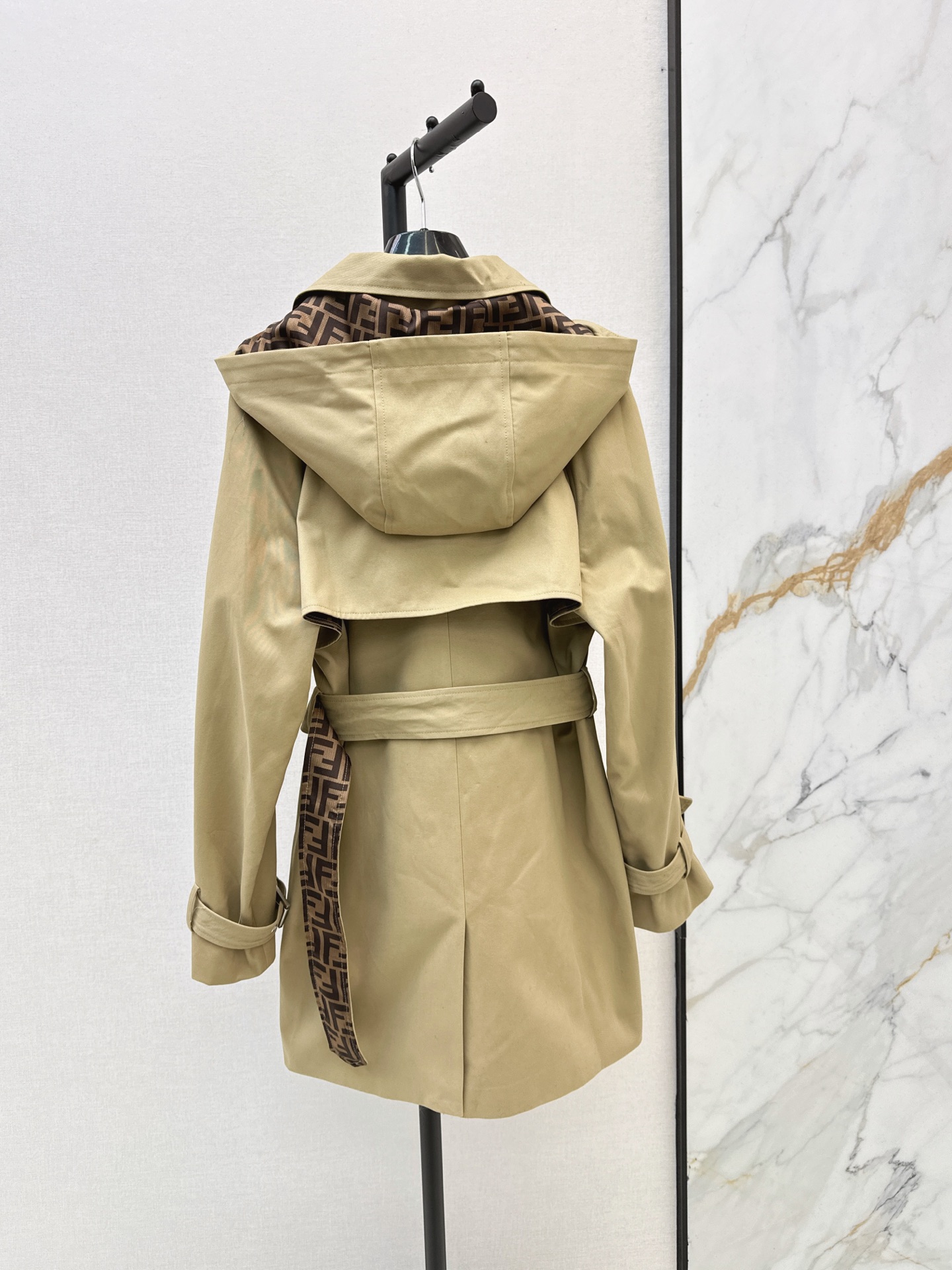 Fen 26fw hooded trench coats