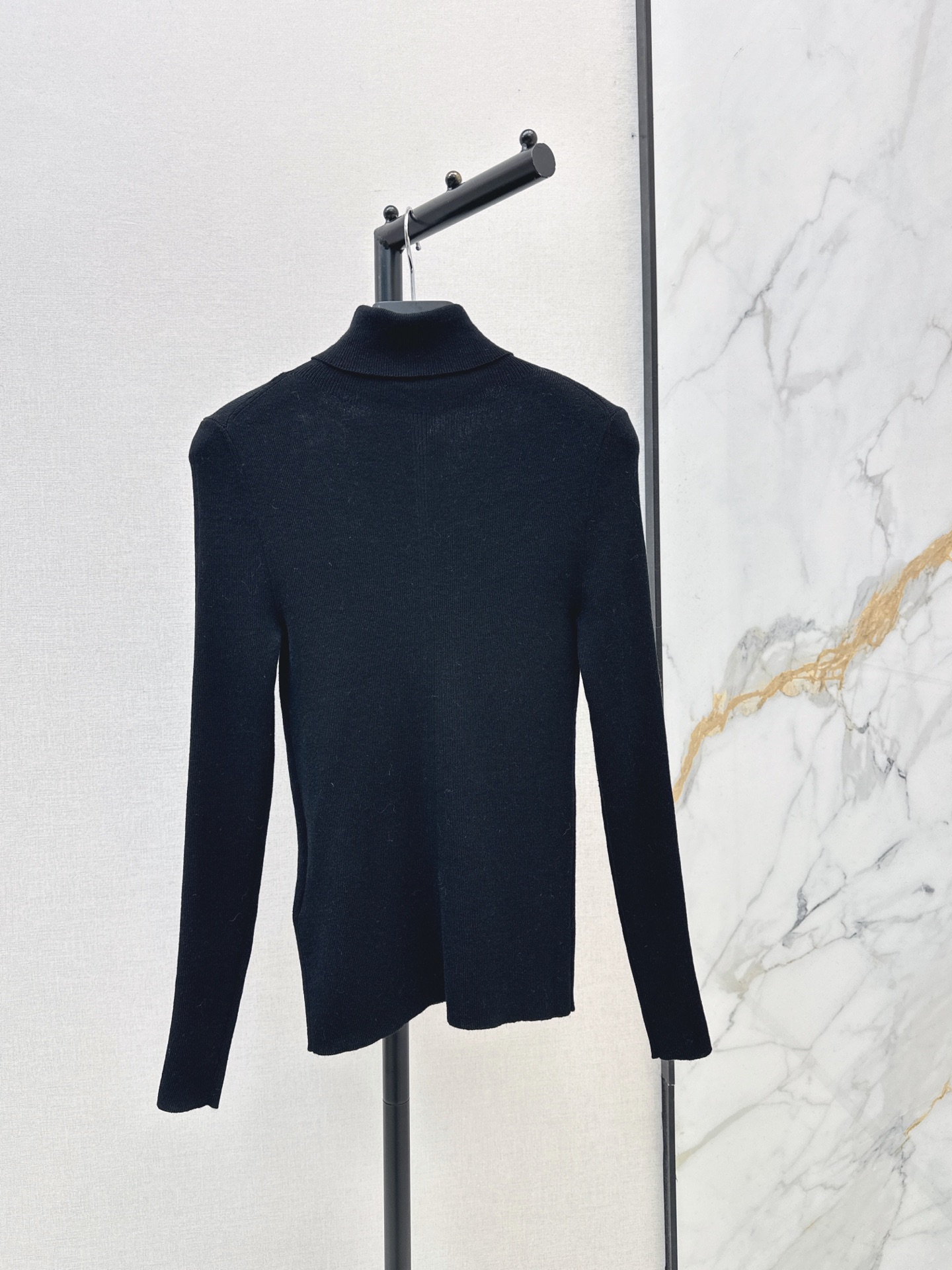 Pra 26fw knit high neck basic tee