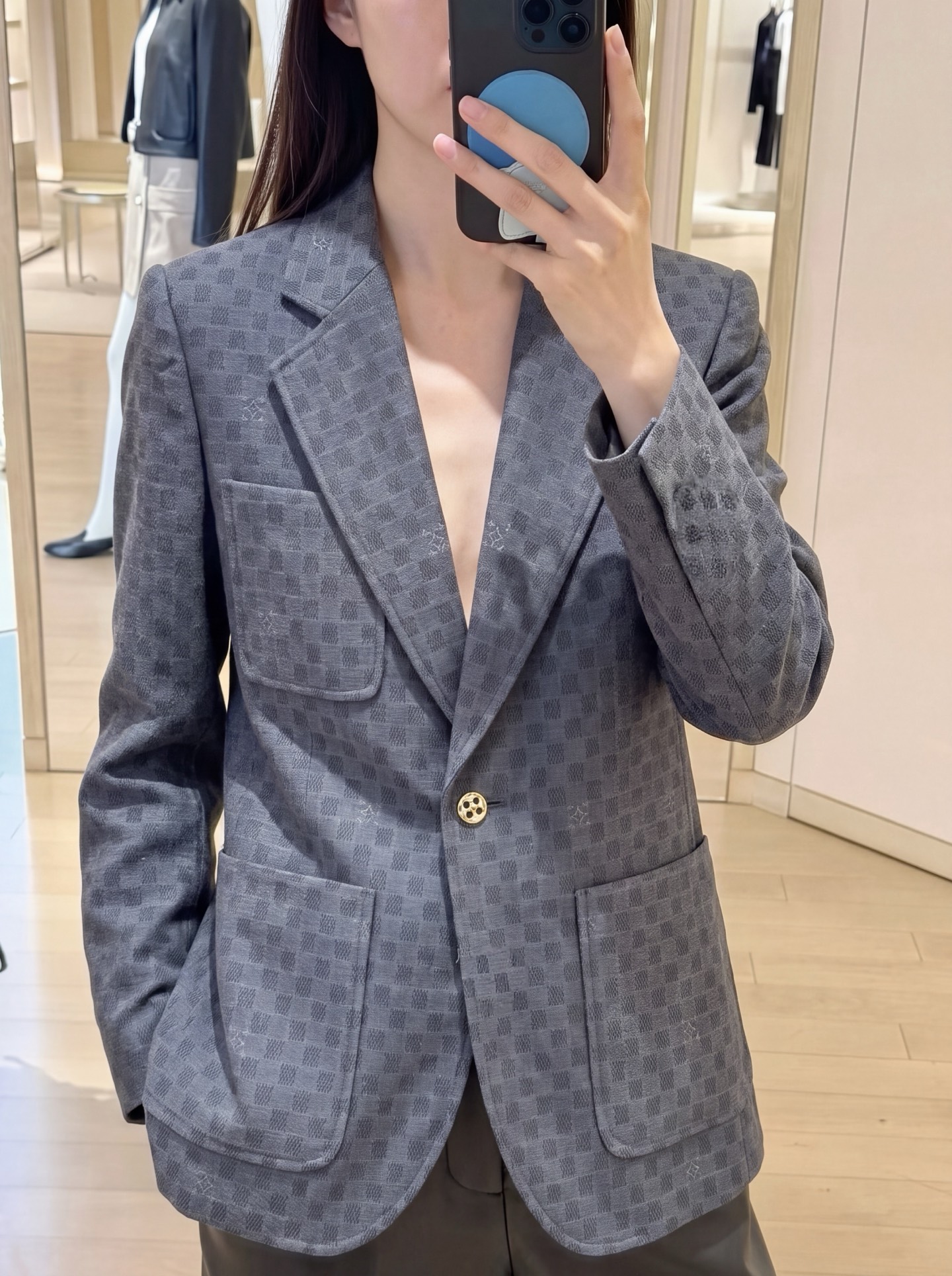 Loui 26fw check blazer