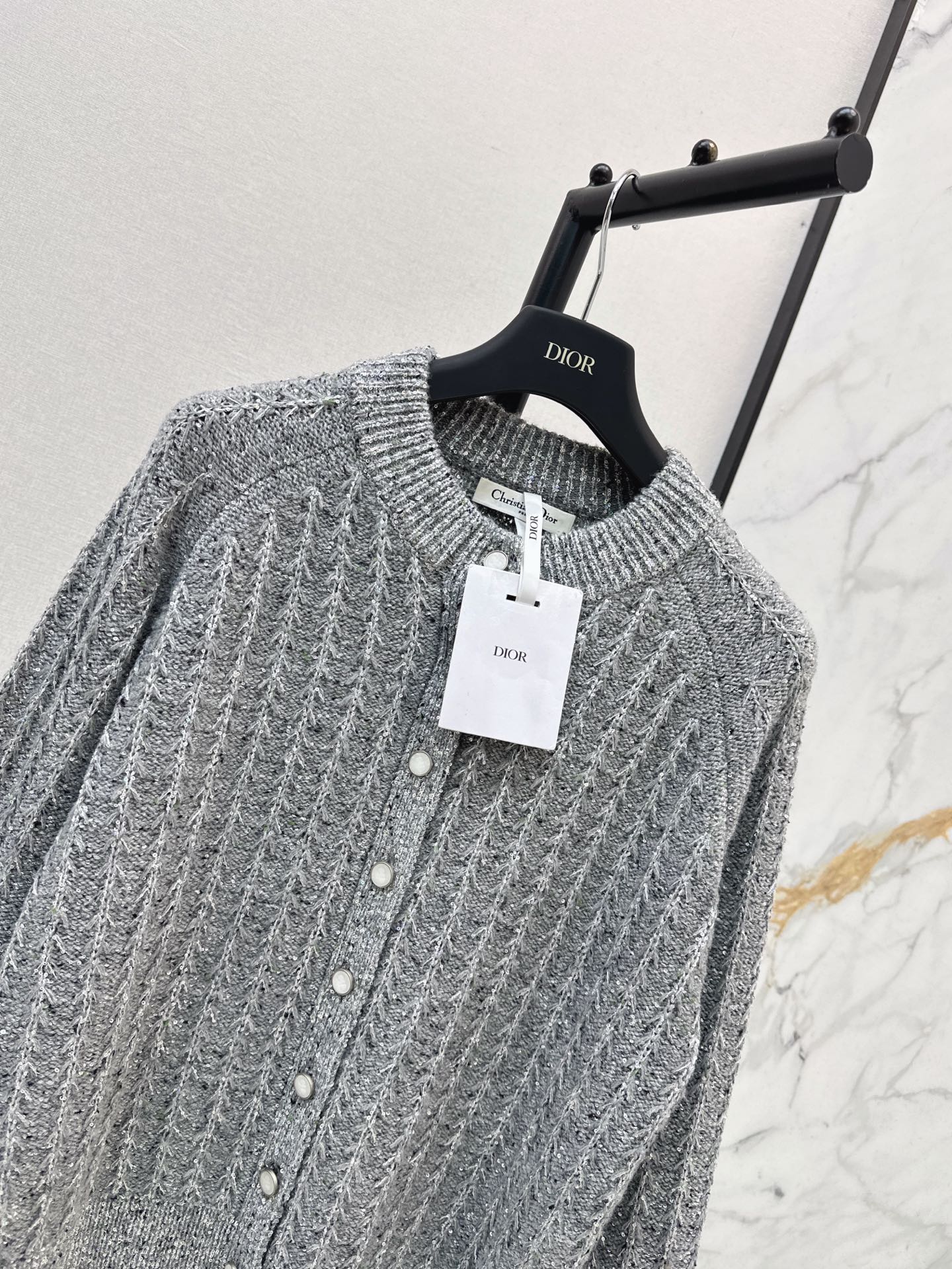 CD 26fw iridescent sequin cardigan jacket