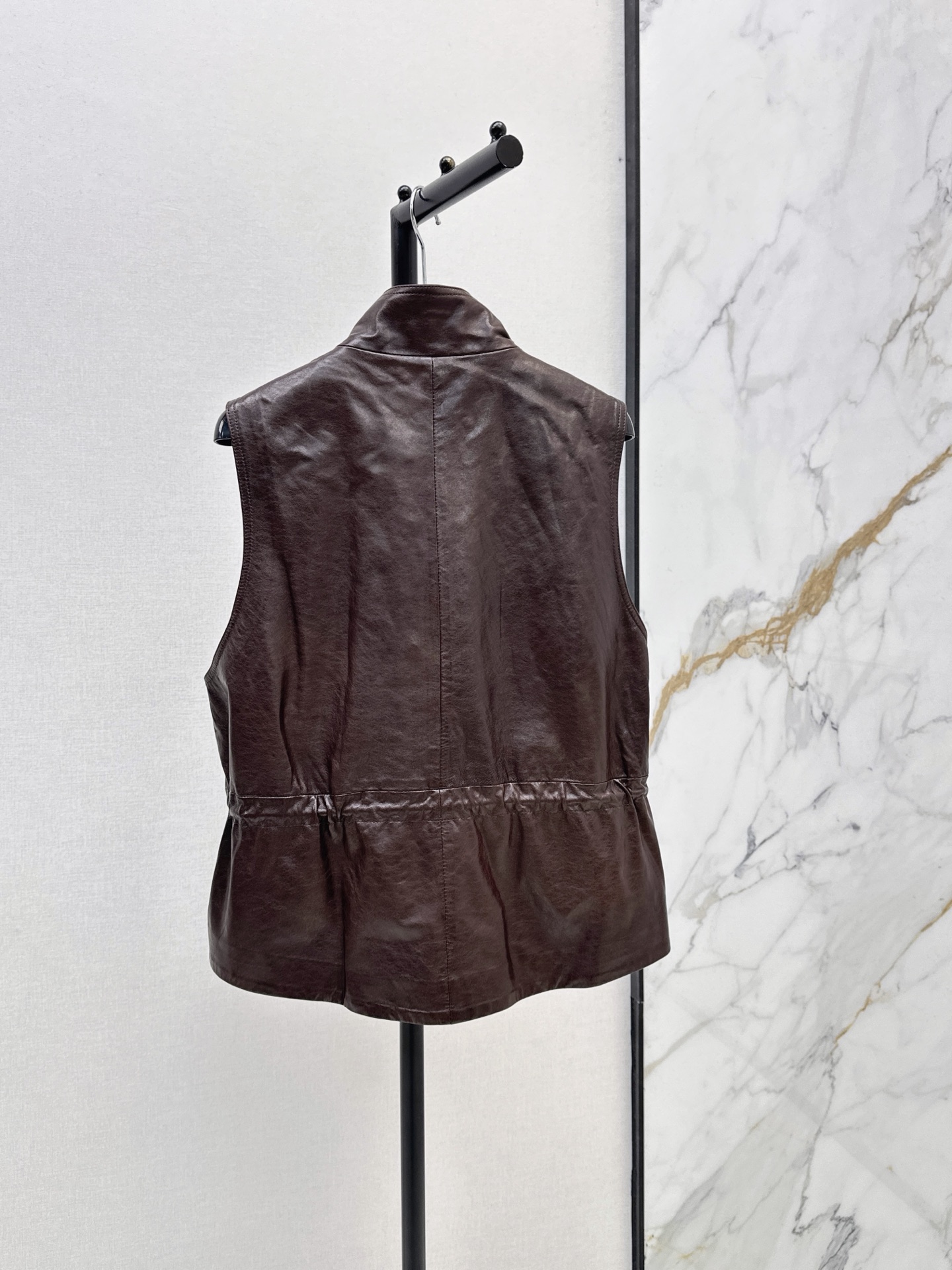Sain 26fw leather vest jacket