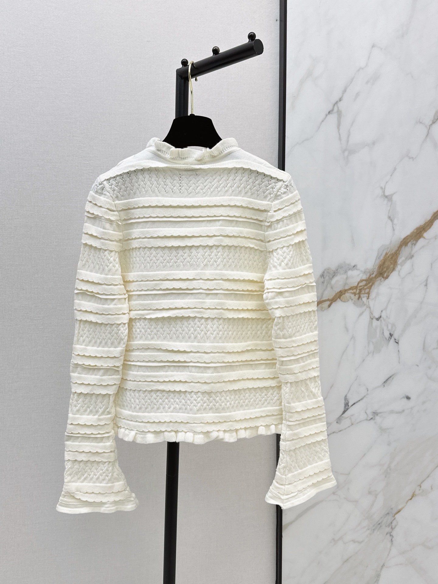 Chan 26fw ruffle knit cardigan