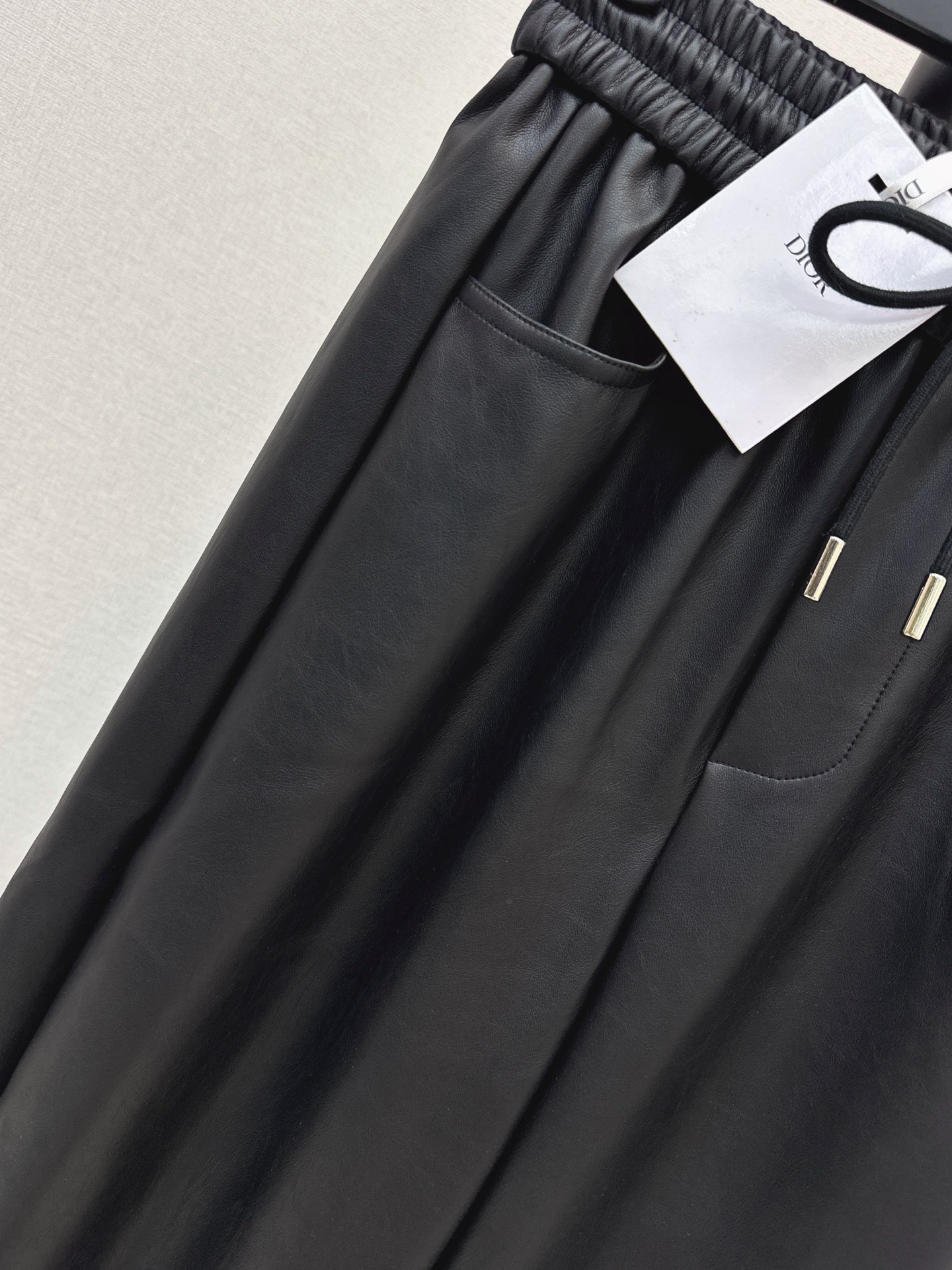 CD 26fw pu straight-leg pants