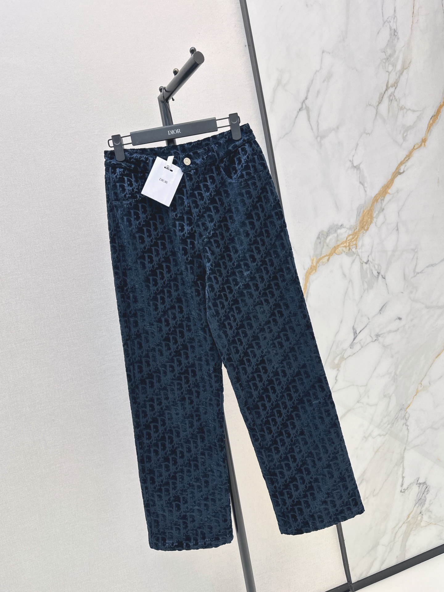 CD 26fw print straight-leg jeans