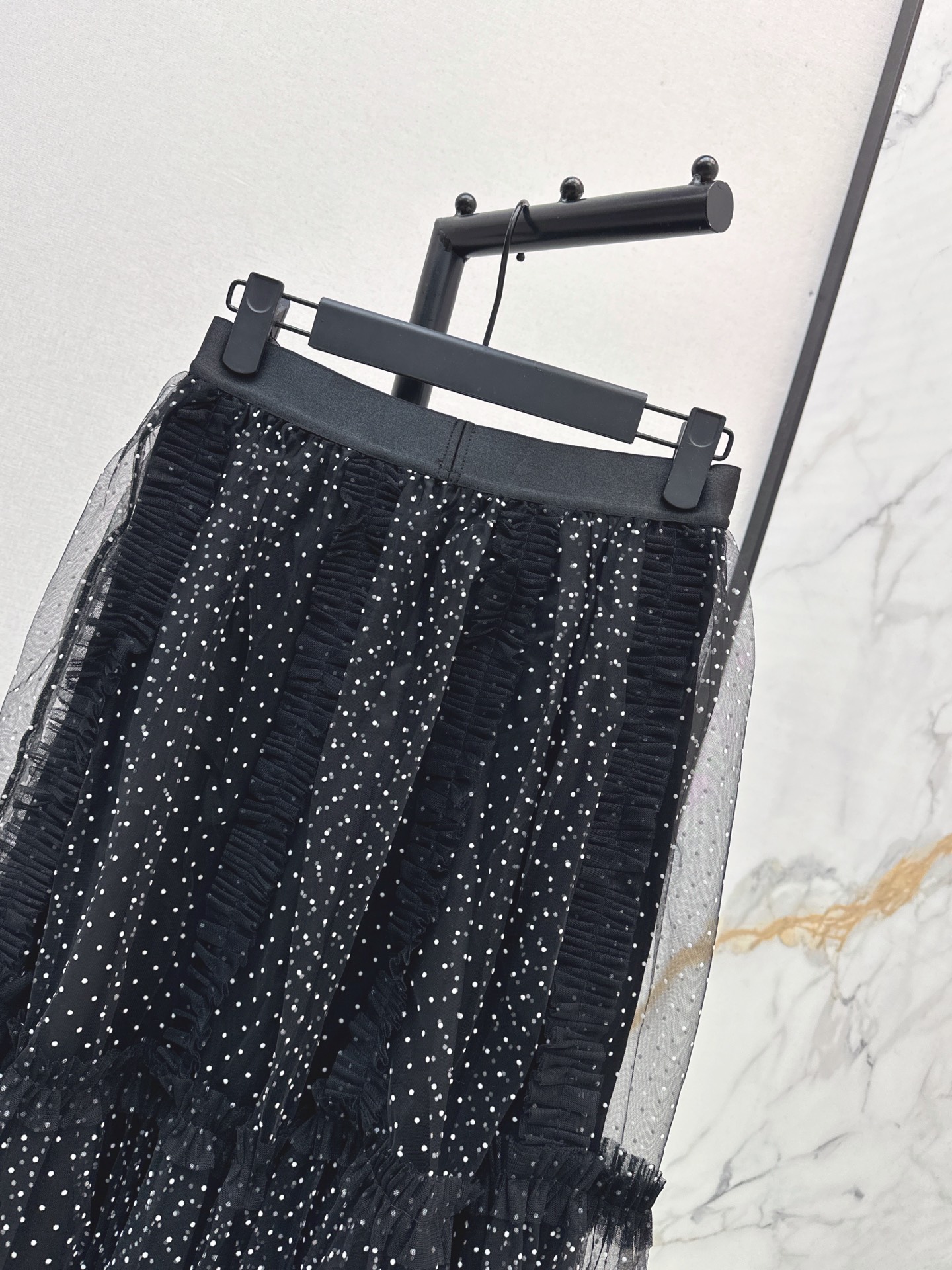 CD 26fw pokla dots mesh skirt