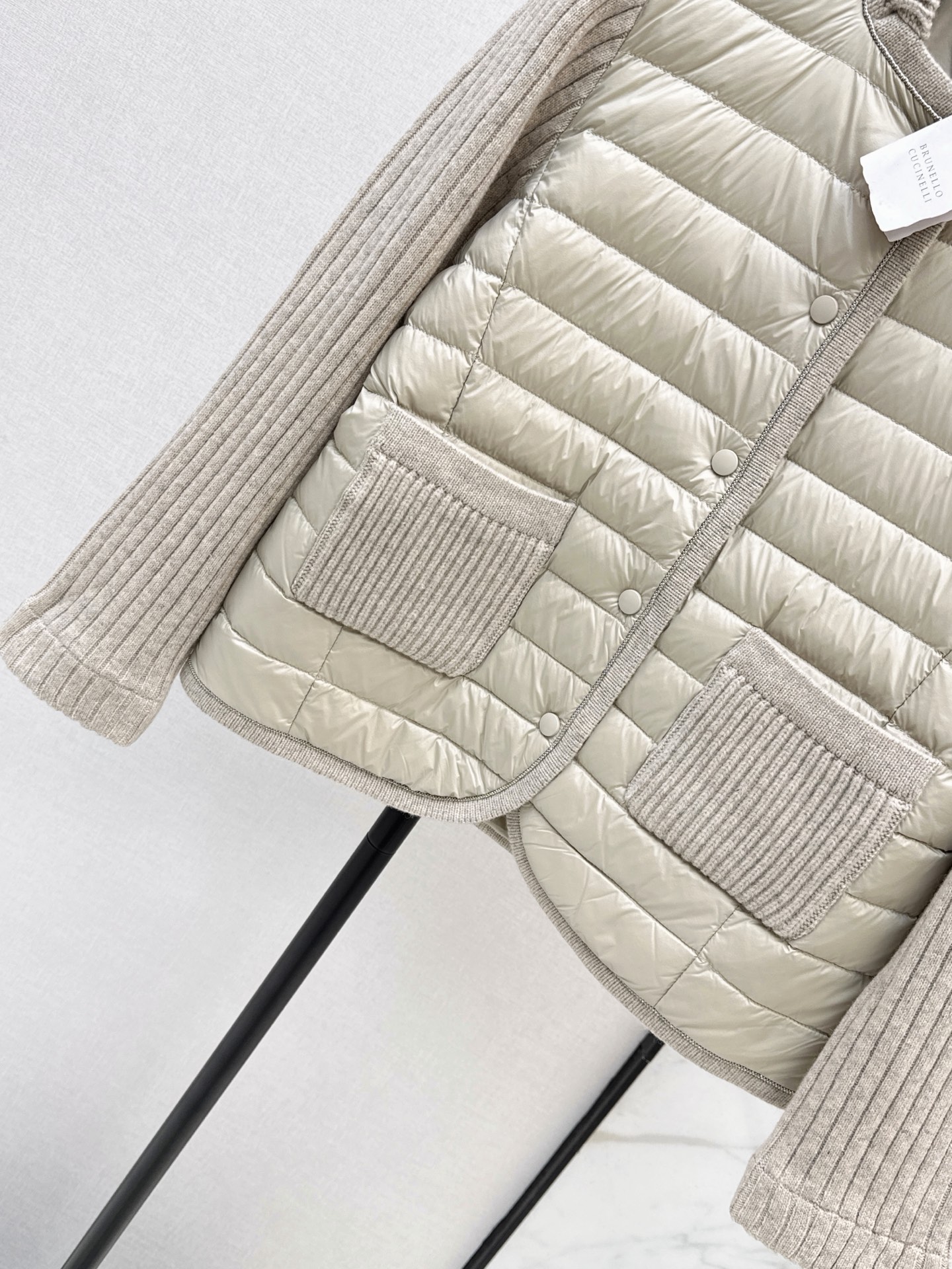 Brun 26fw wool knit contract down jacket