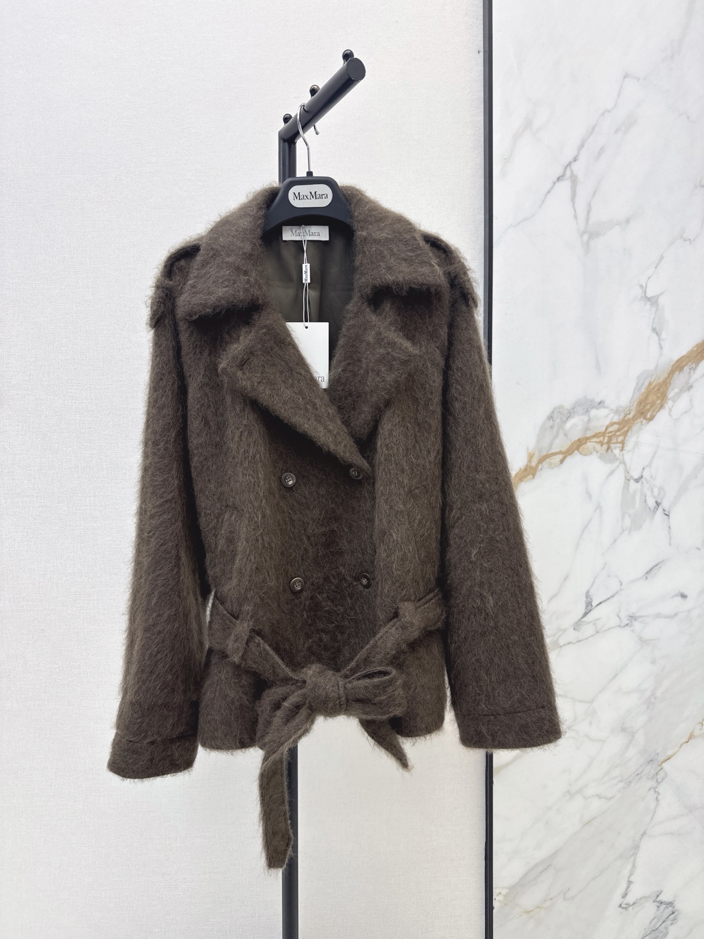 Max 26fw belted woolen jacket