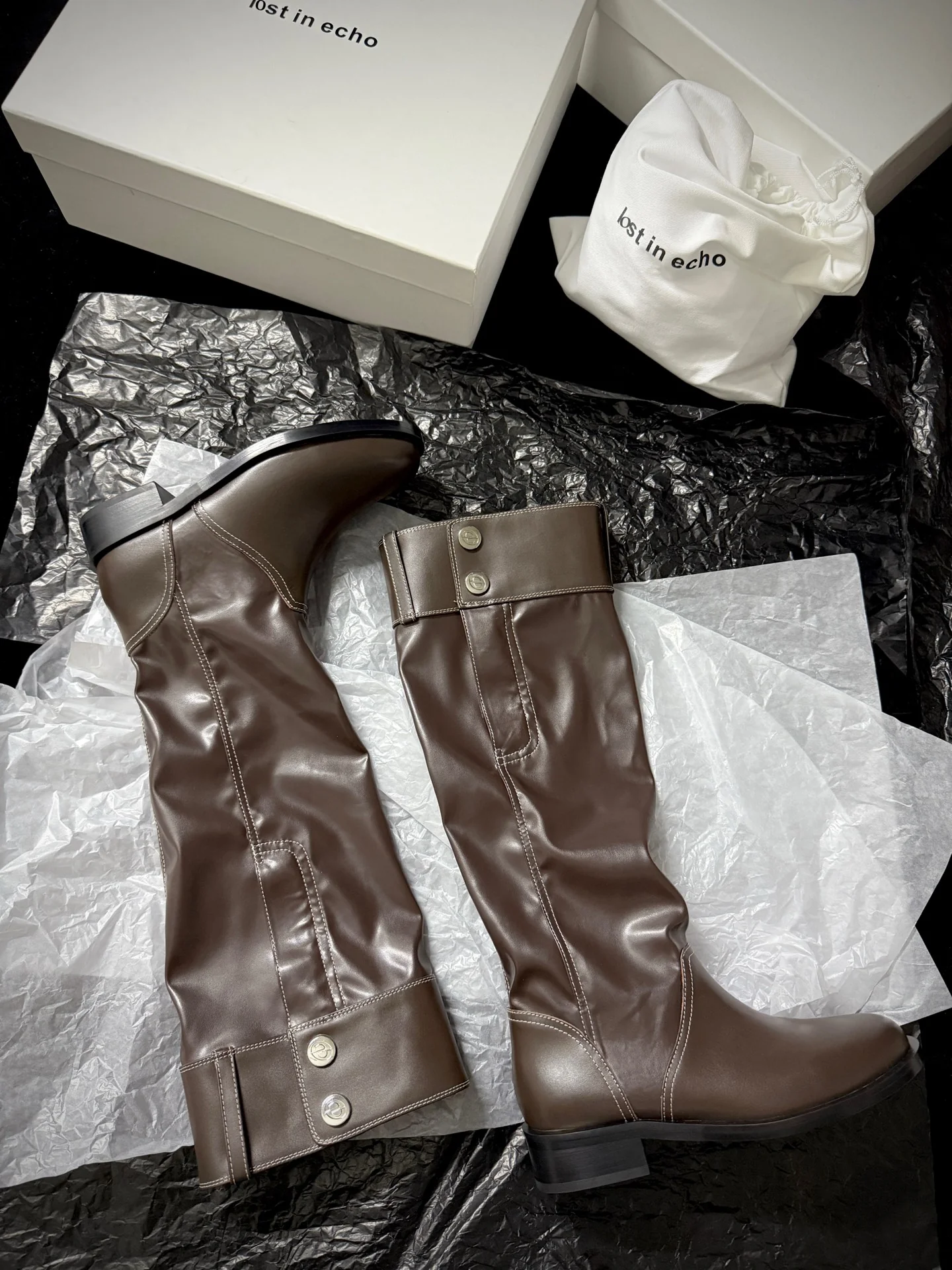 Lost 25fw slouch boots