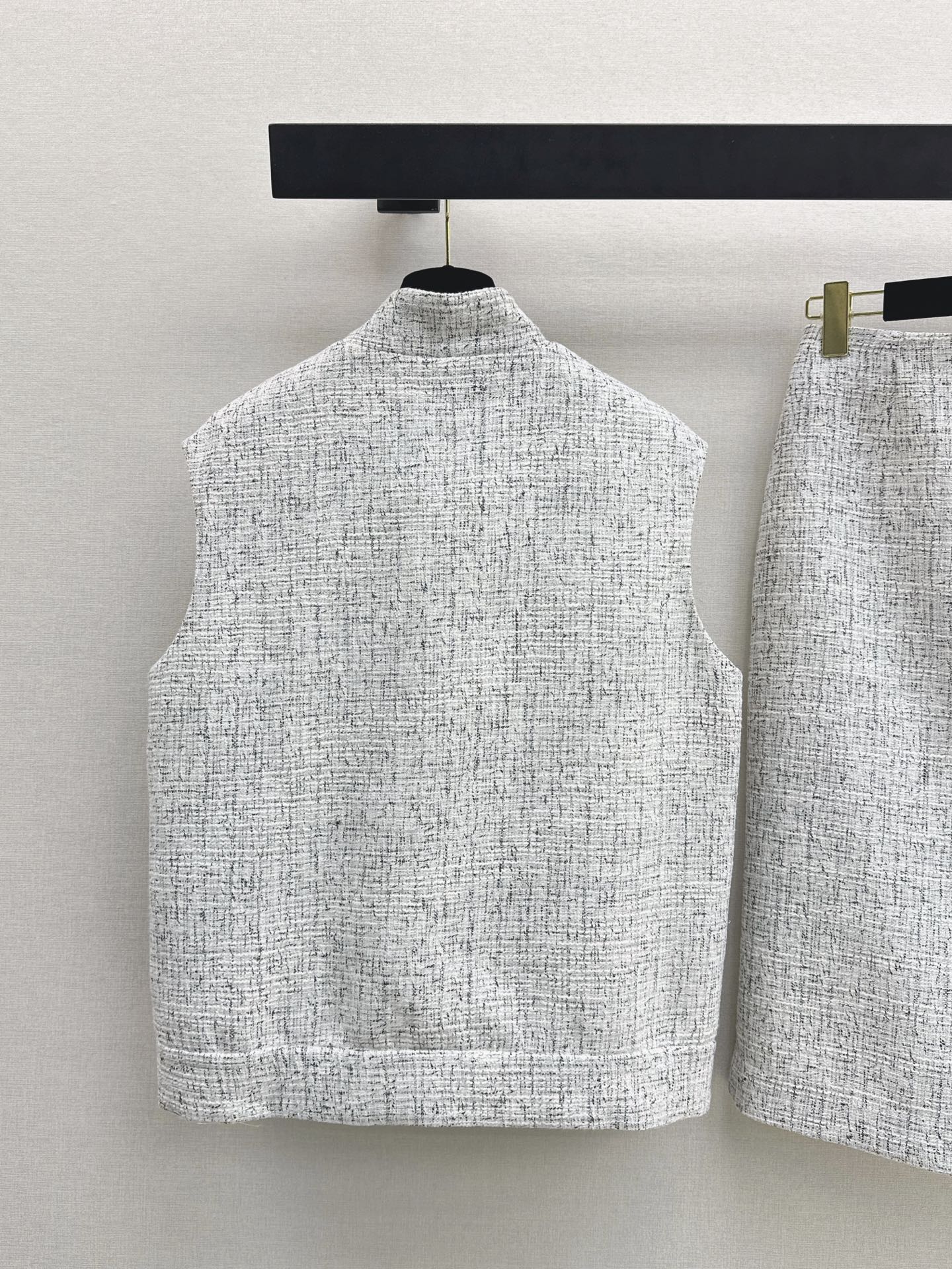 Chan 26ss woven vest skirt sets