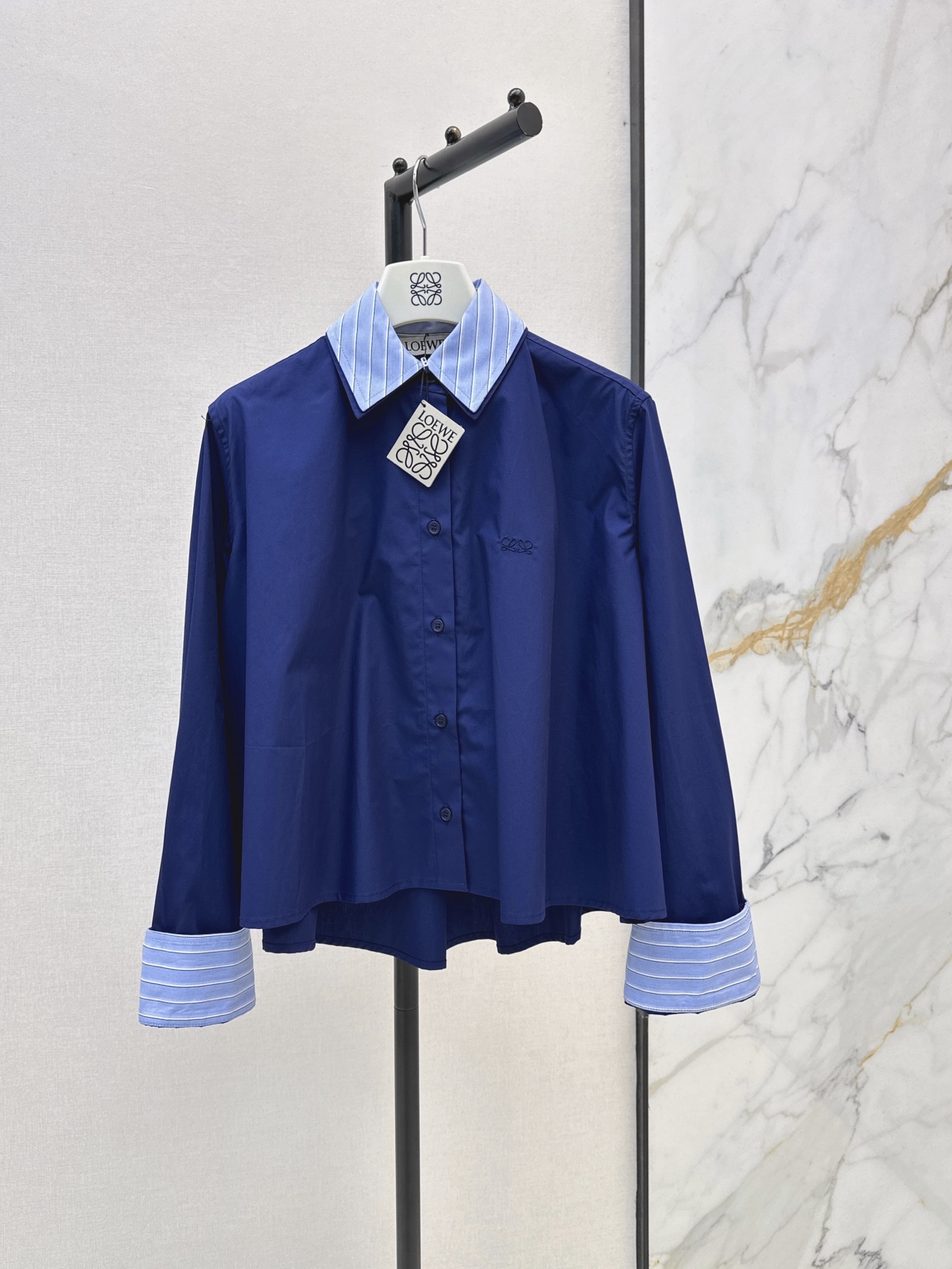 Loe 26fw contract collar shirt