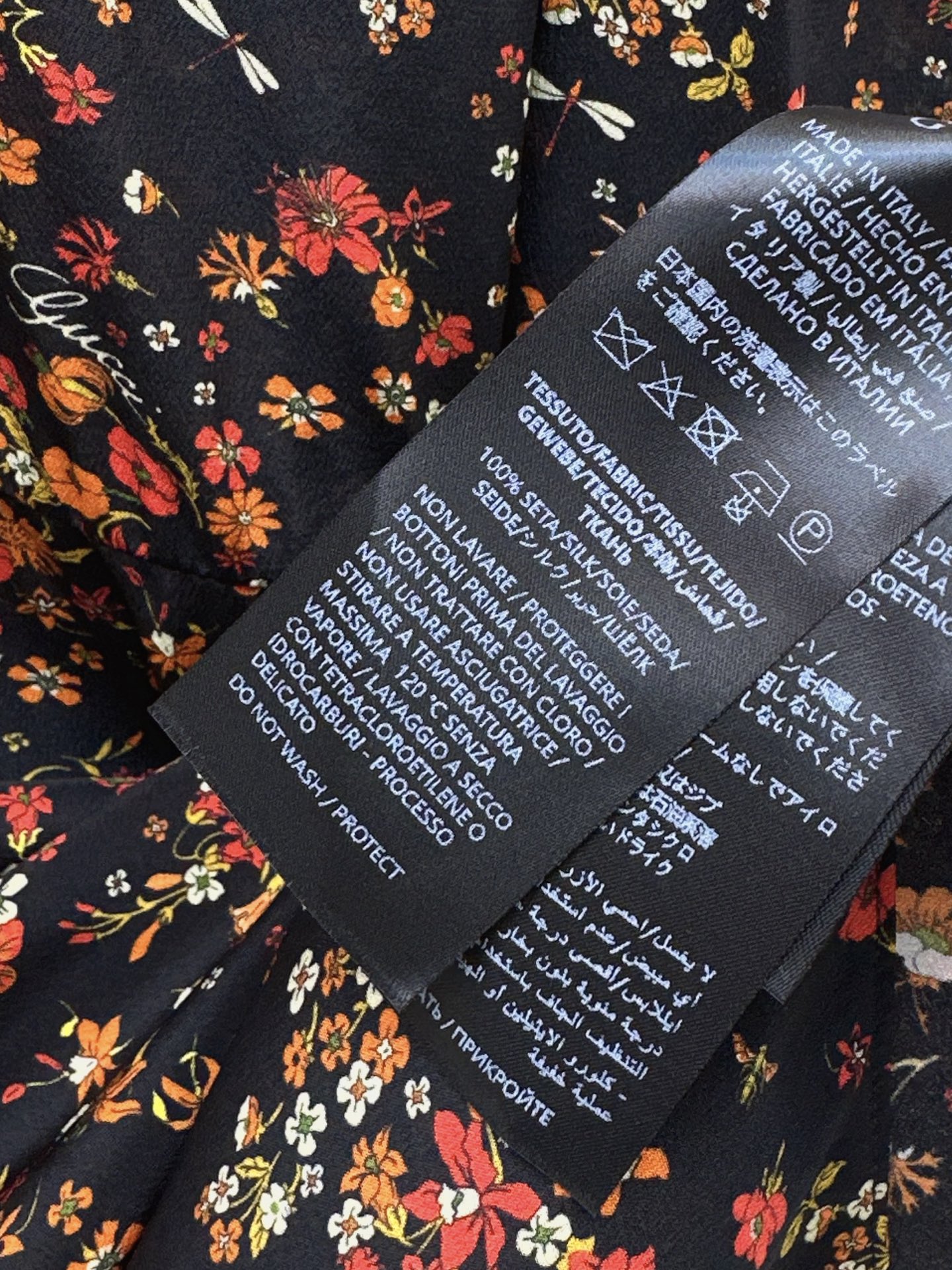 Guc 26fw print silk dress