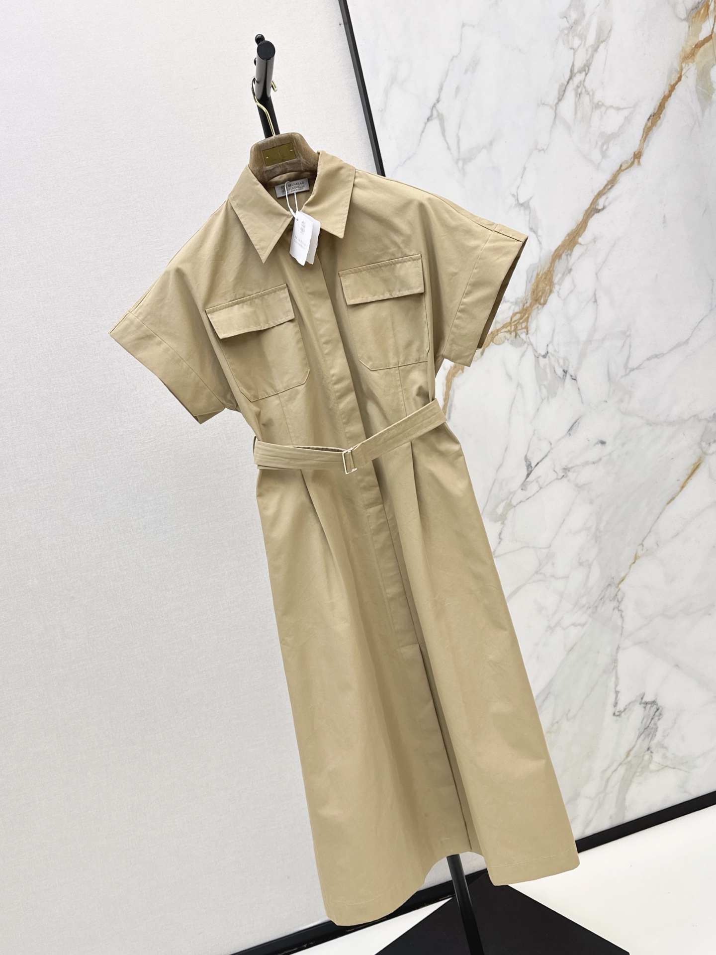 Brun 26ss belted shirt dress