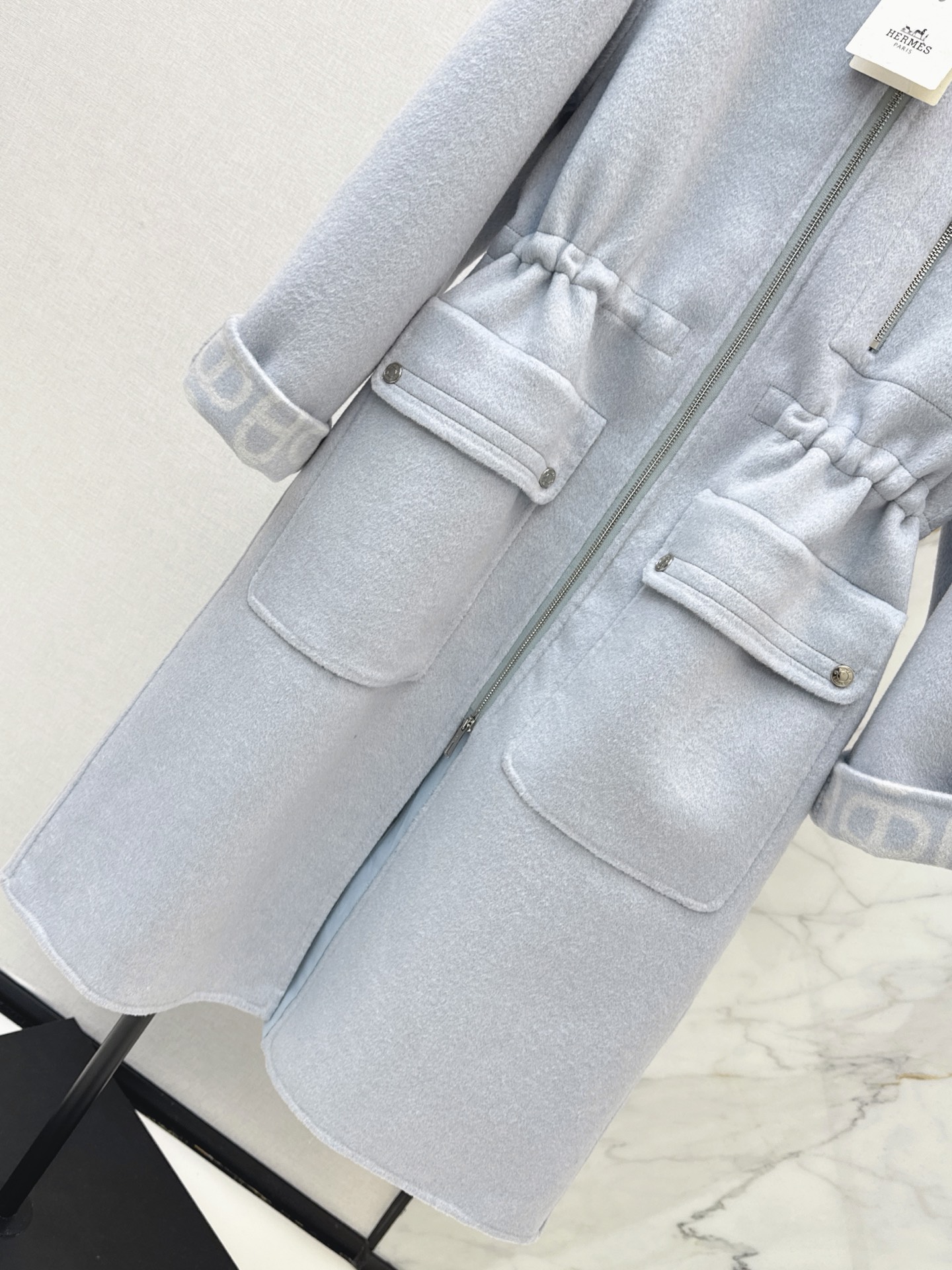 Her 26fw cashmere drawstring hooded overcoats