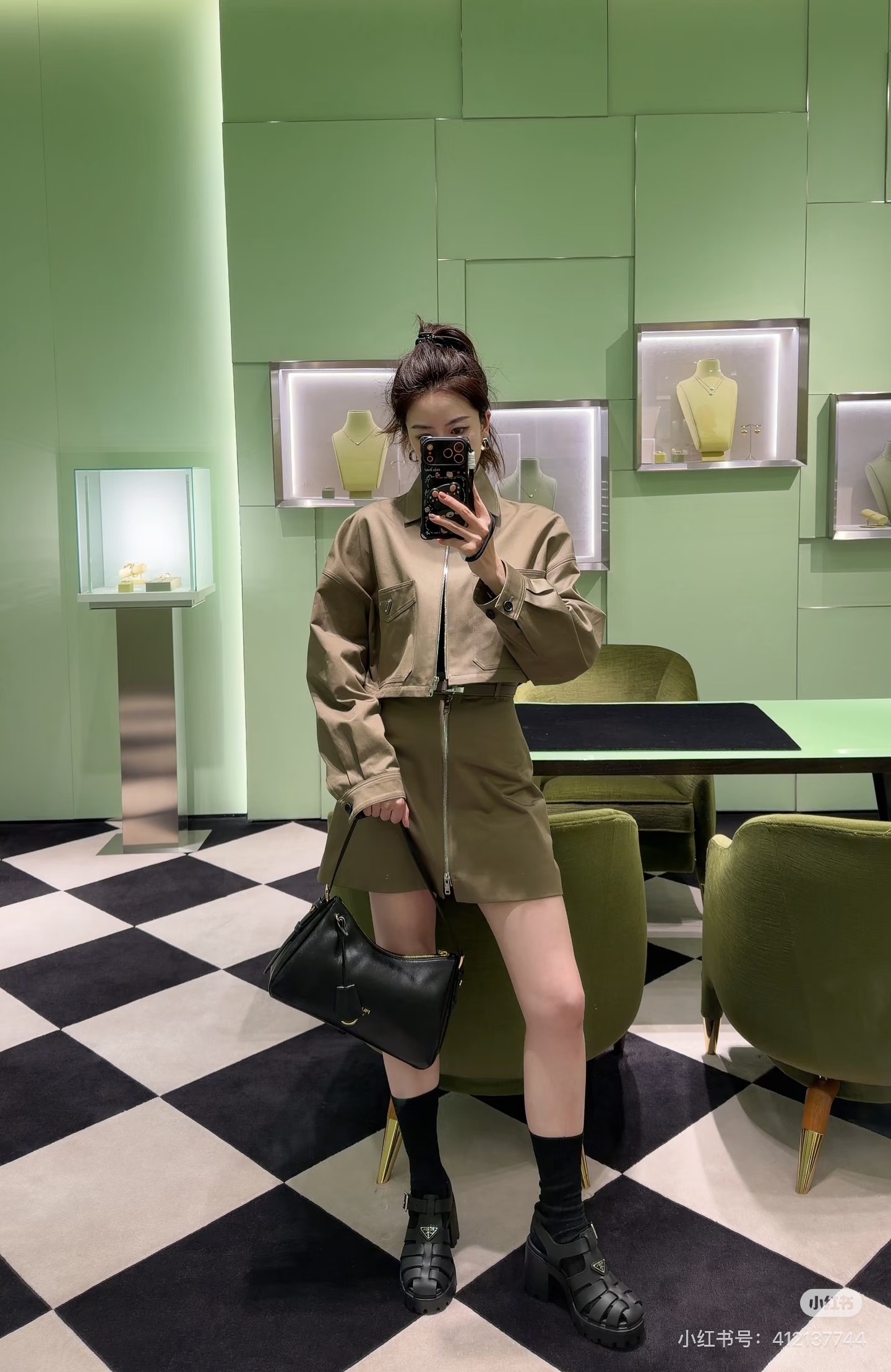Pra 26fw cropped cargo jacket