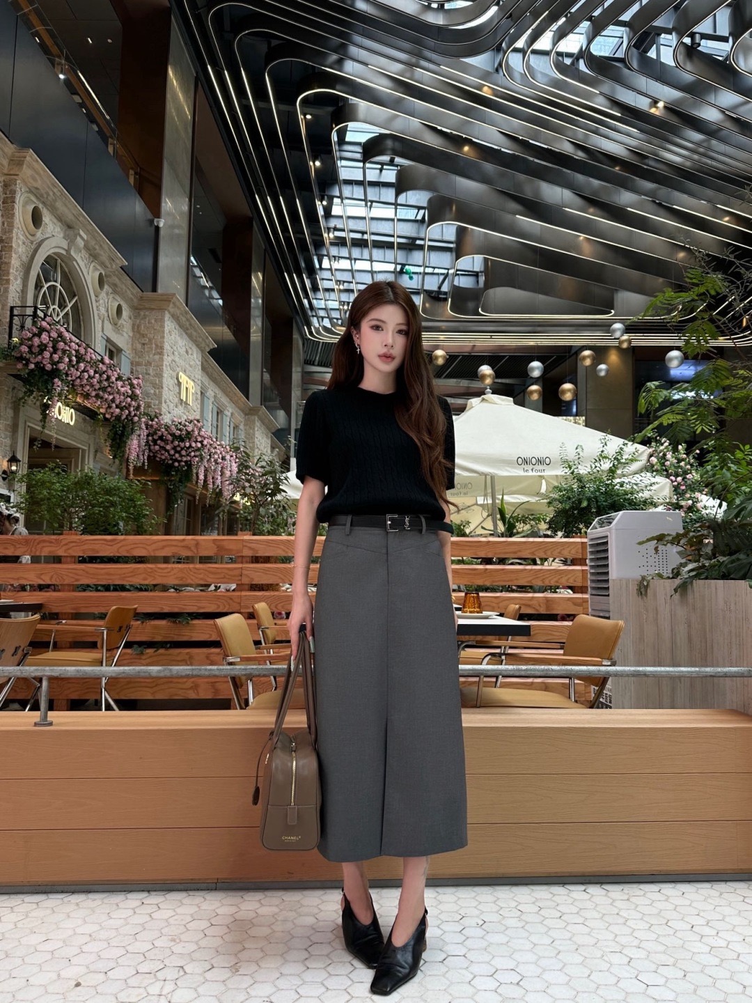 Sain 26fw belted skirt