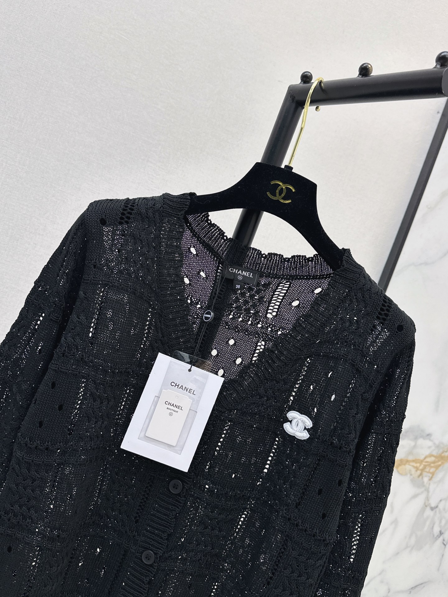 Chan 26fw jacquard knit cardigan