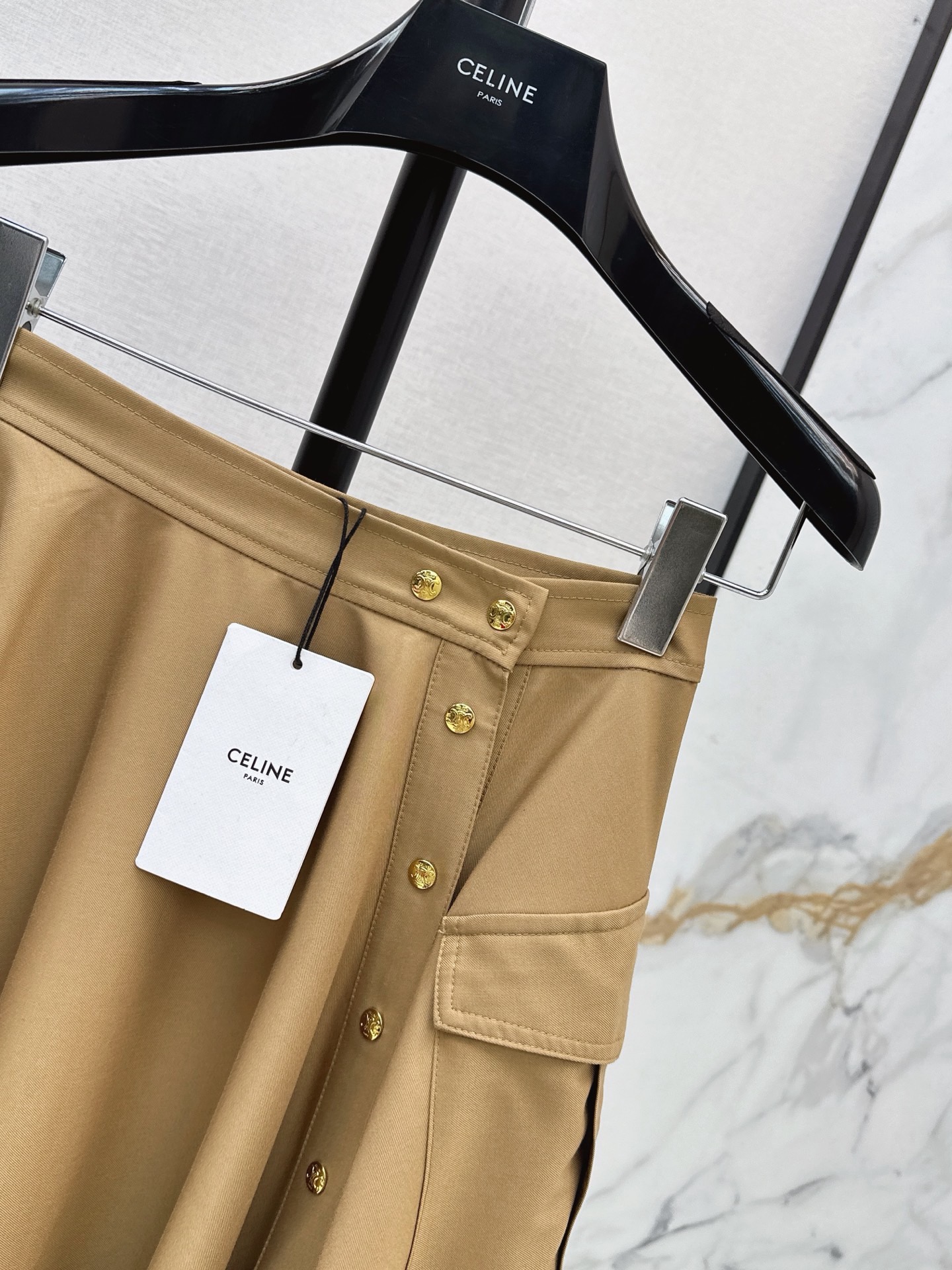 Celi 26ss cargo pleated skirt