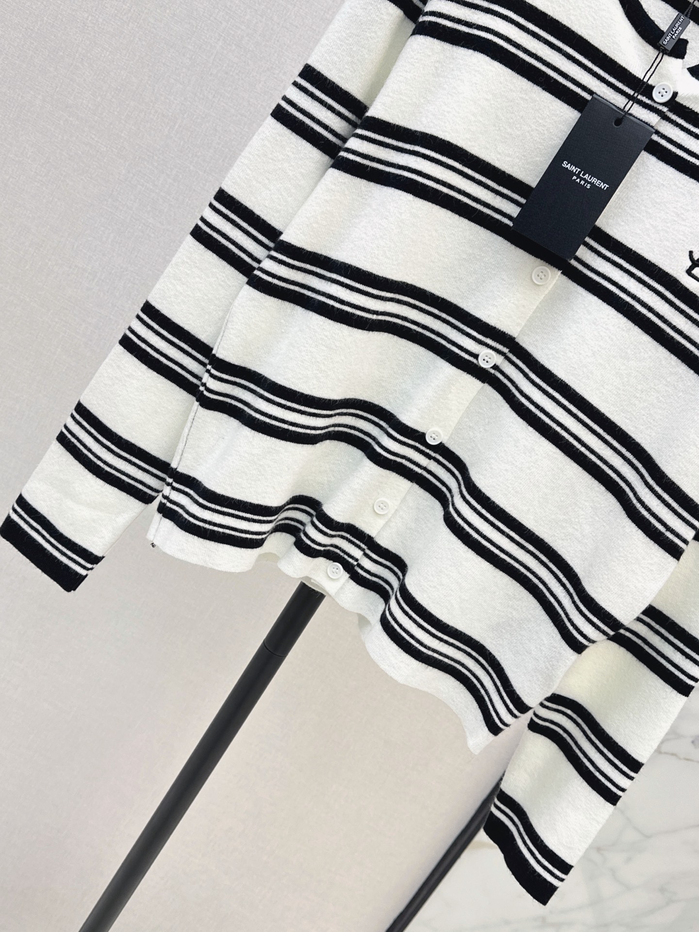 Sain 26fw stripe knit cardigan