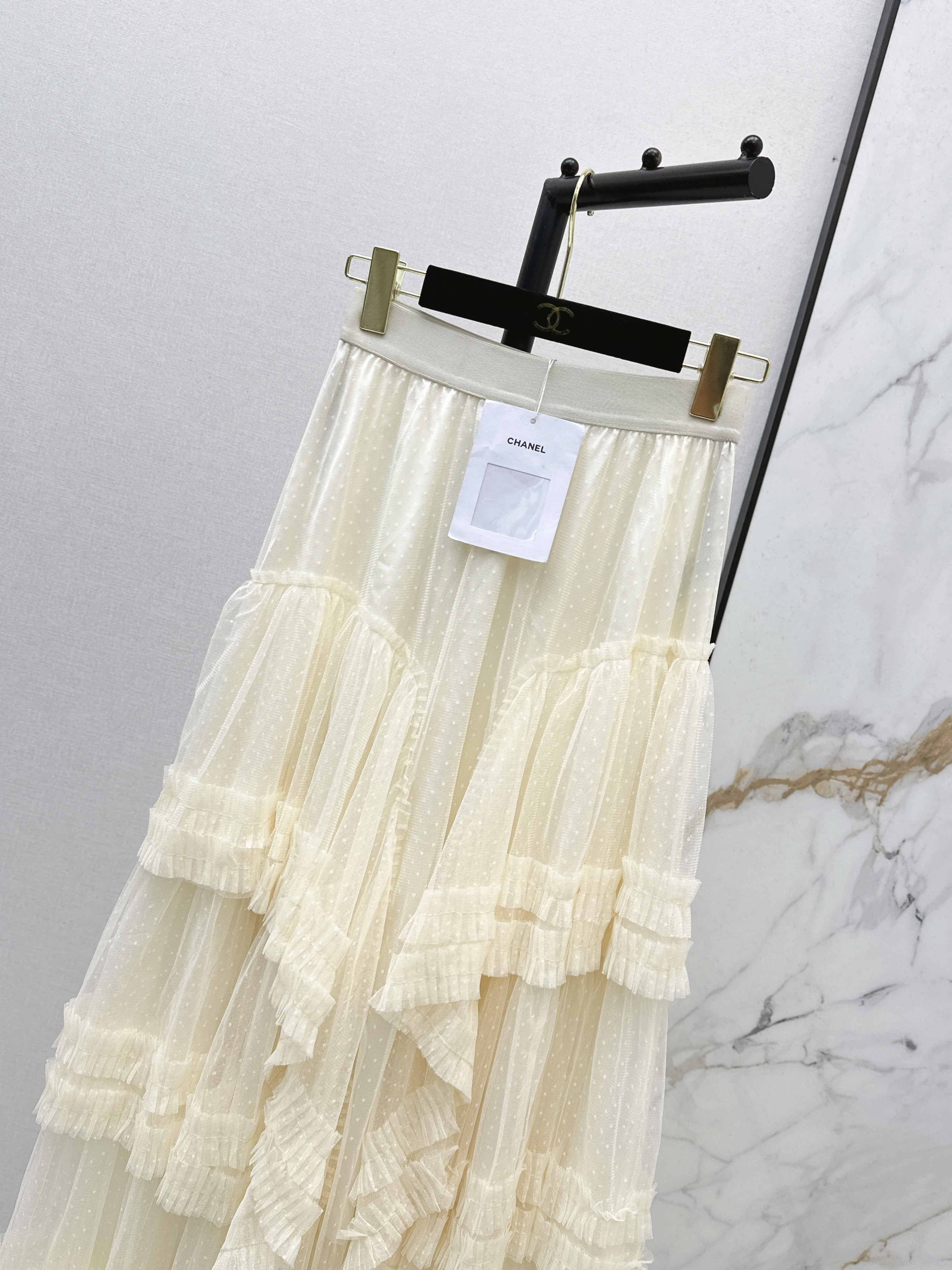Chan 26ss mesh skirt