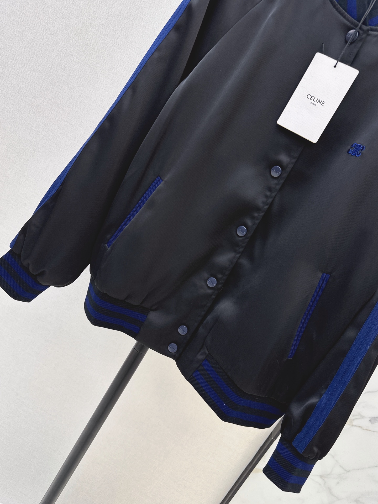 Celi 26fw satin bomber jacket