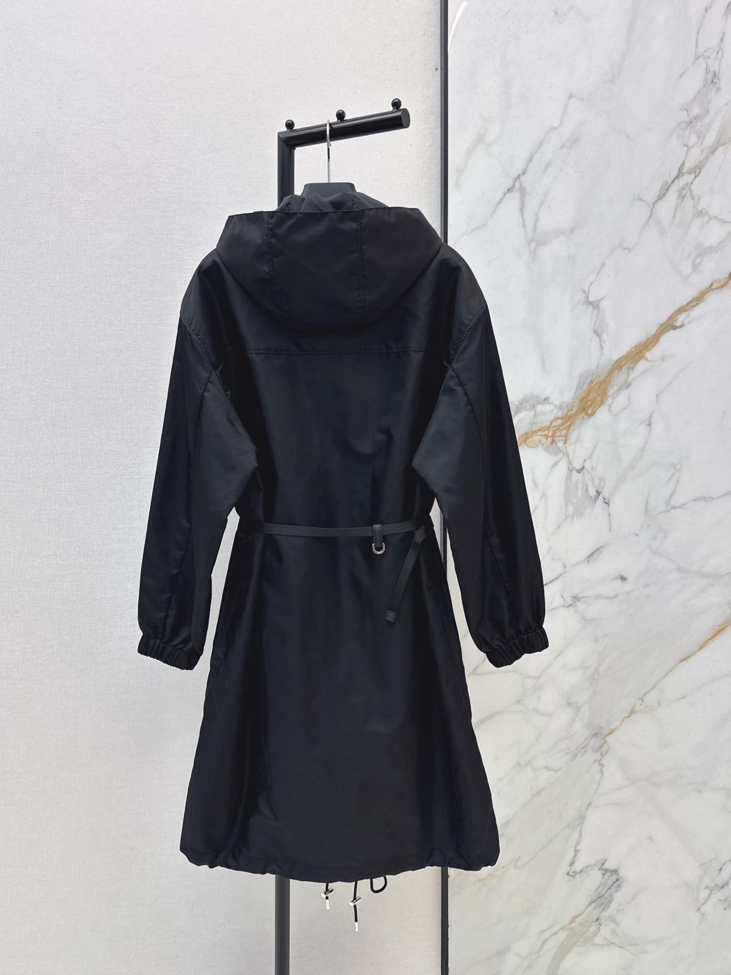 Pra 26fw long hooded zip jacket