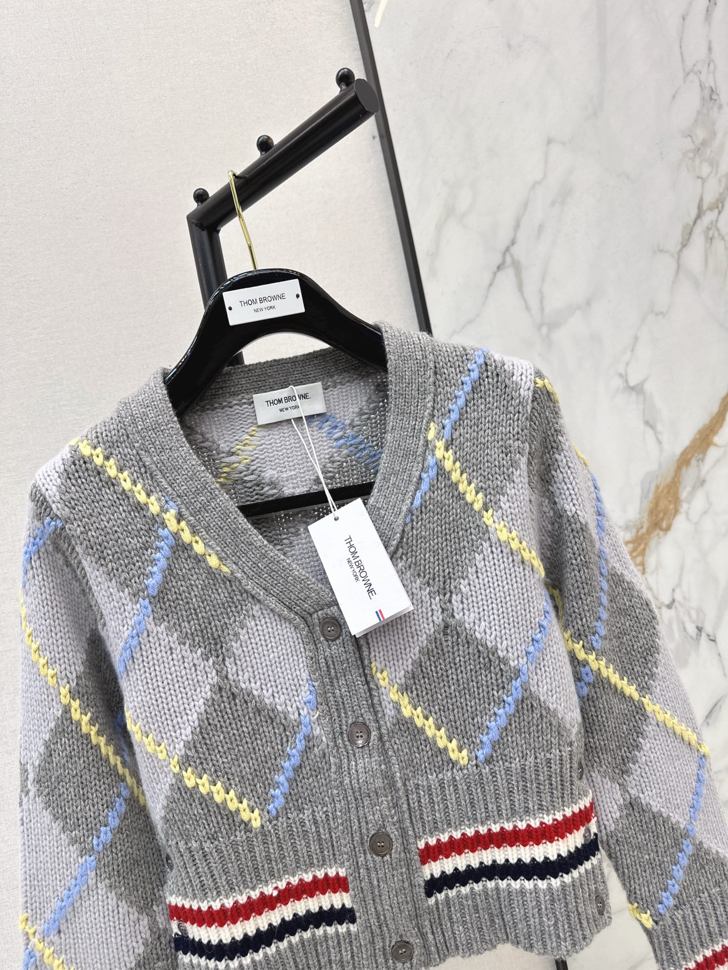 Thom 26fw jacquard knit cardigan