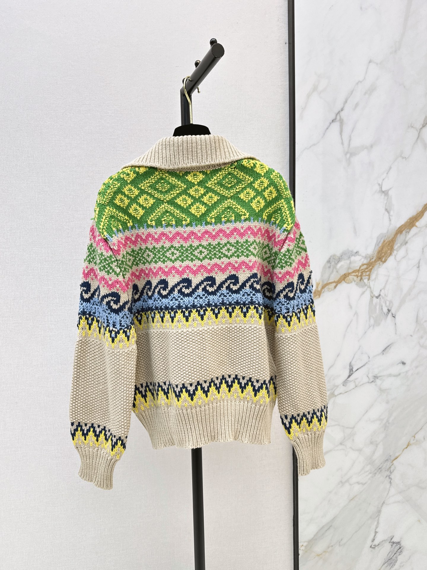 Chan 26fw fair isle jacquard sweater