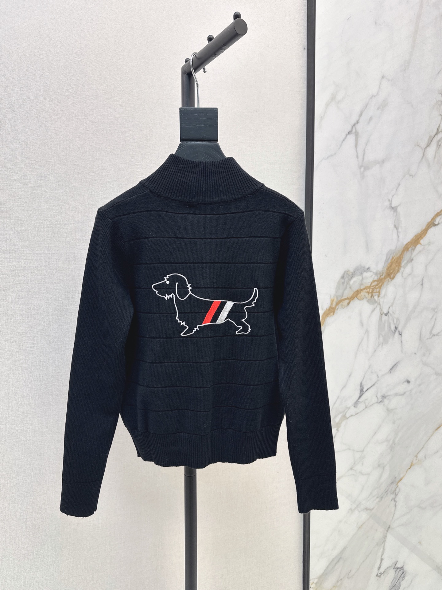 Thom 26fw embroidery knit cardigan