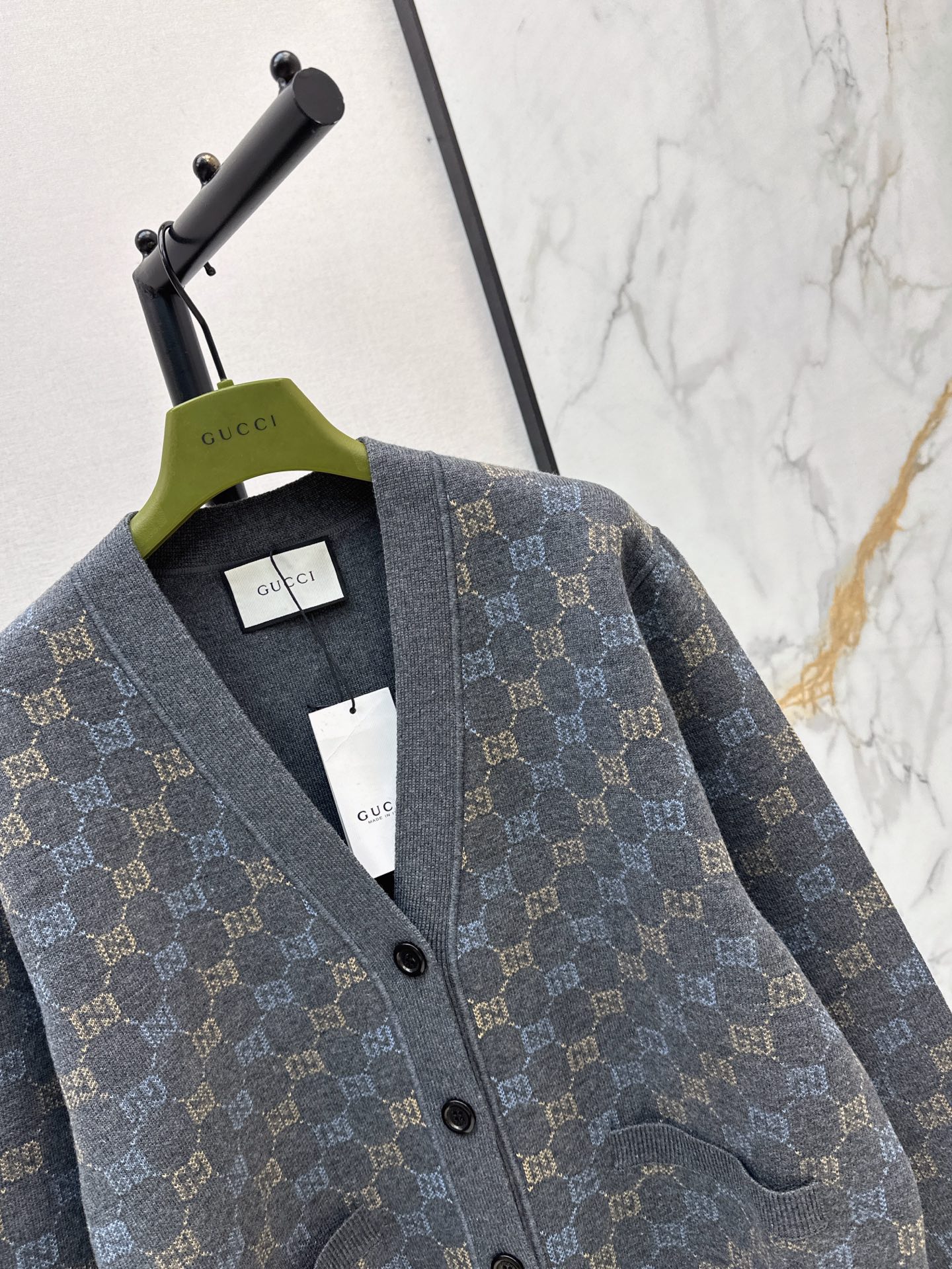 Guc 26fw jacquard cardigan