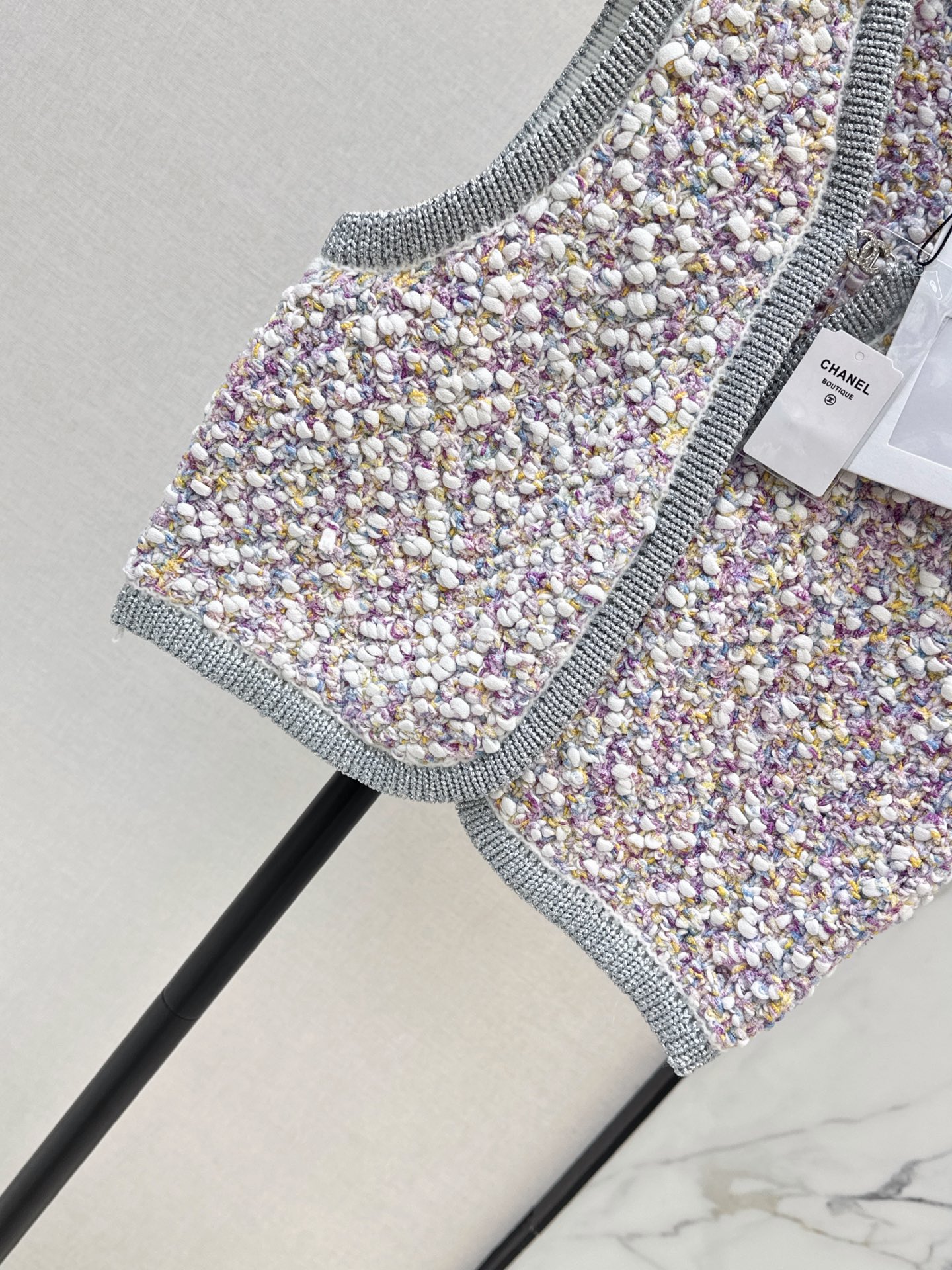 Chan 26fw tweed knit vest