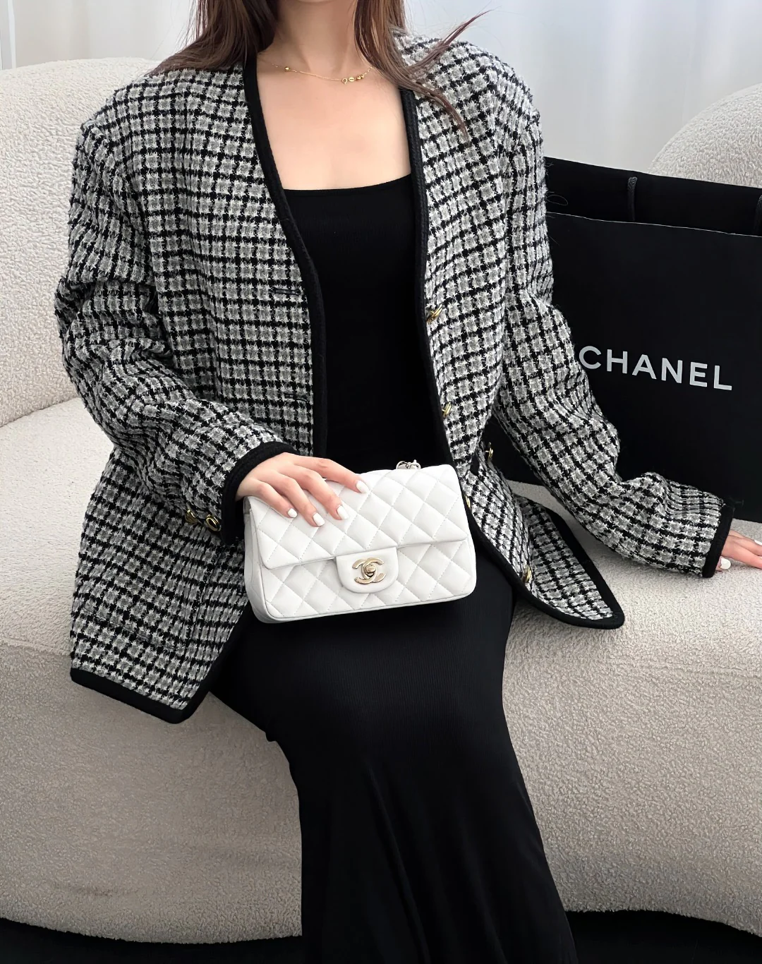 Chan cf20 chain shoulder bag