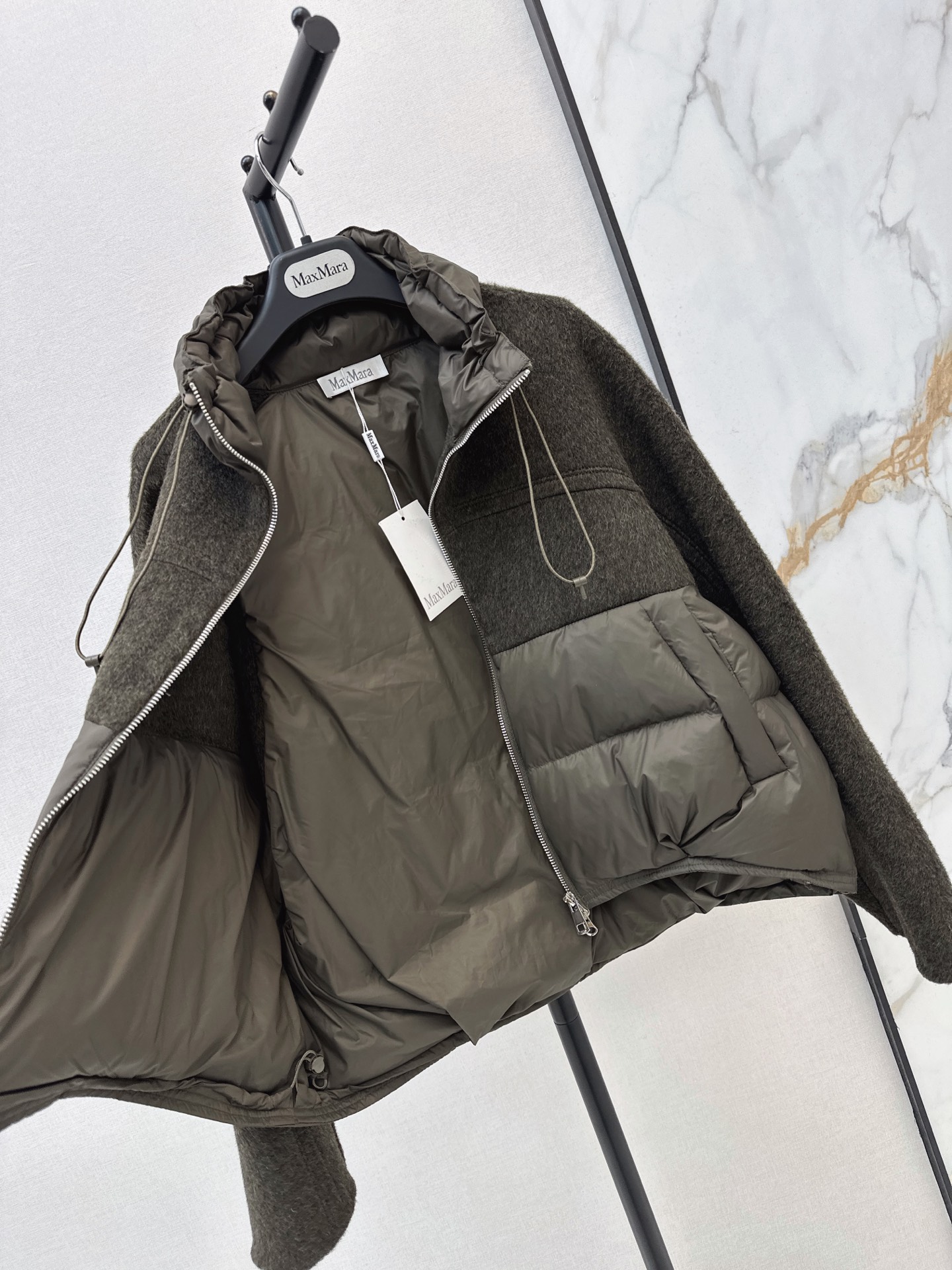 Max 26fw wool contract down jacket