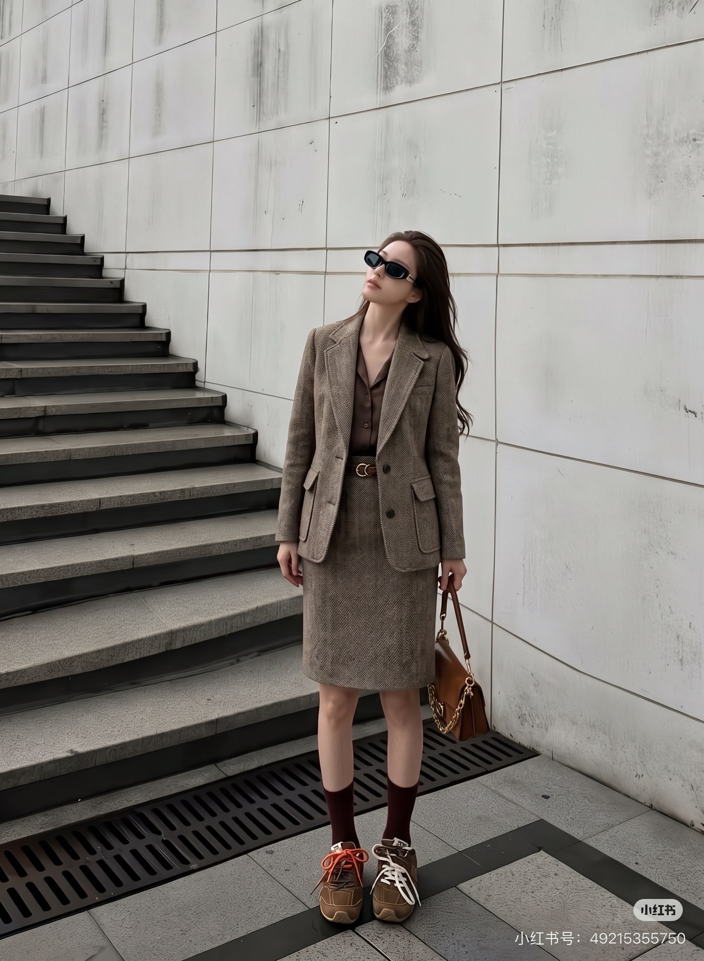 Ralp 26fw woven A-line skirt