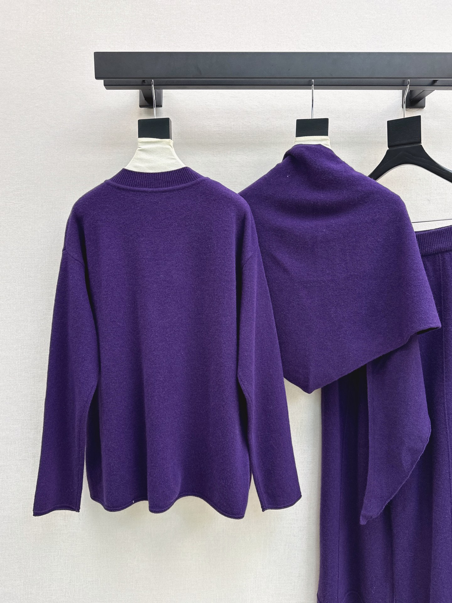 Row 26fw wool cape sweater pants sets