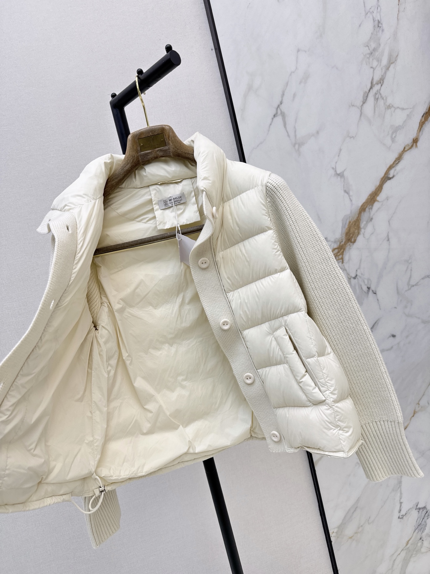 Brun 26fw wool contract down jacket