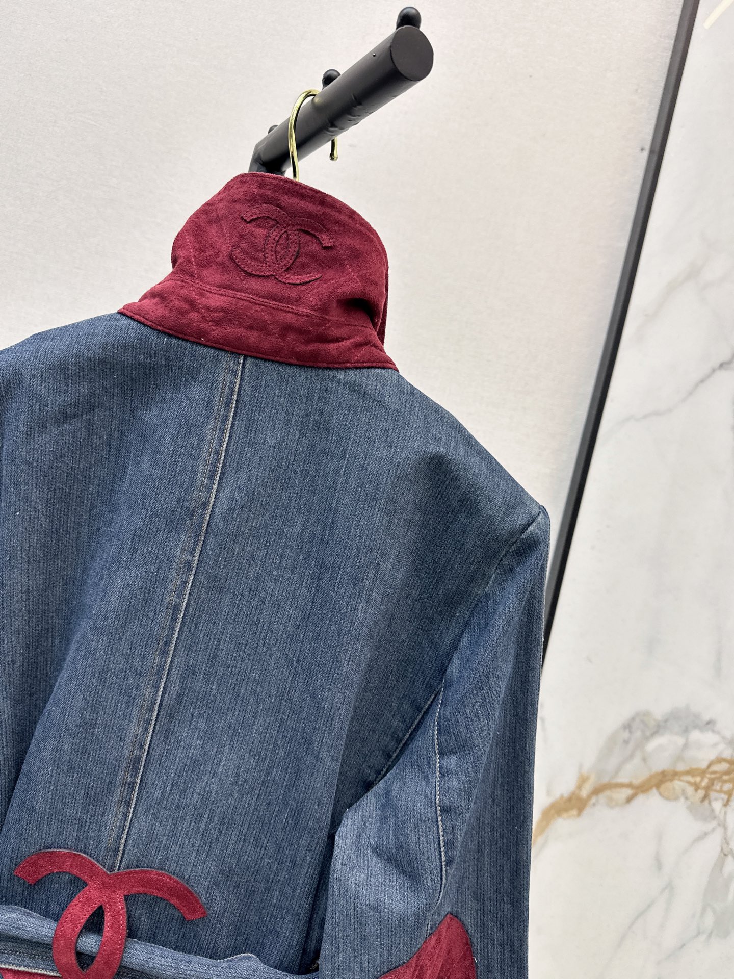 Chan 26fw belted denim jacket