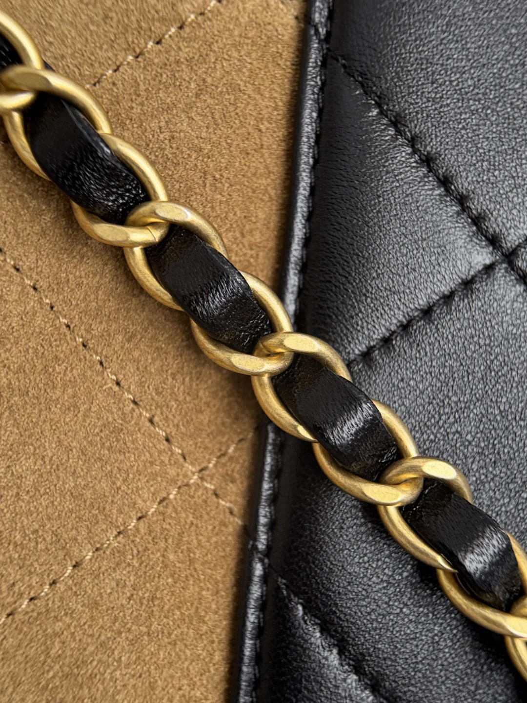 Chan 25A suede hobo bags