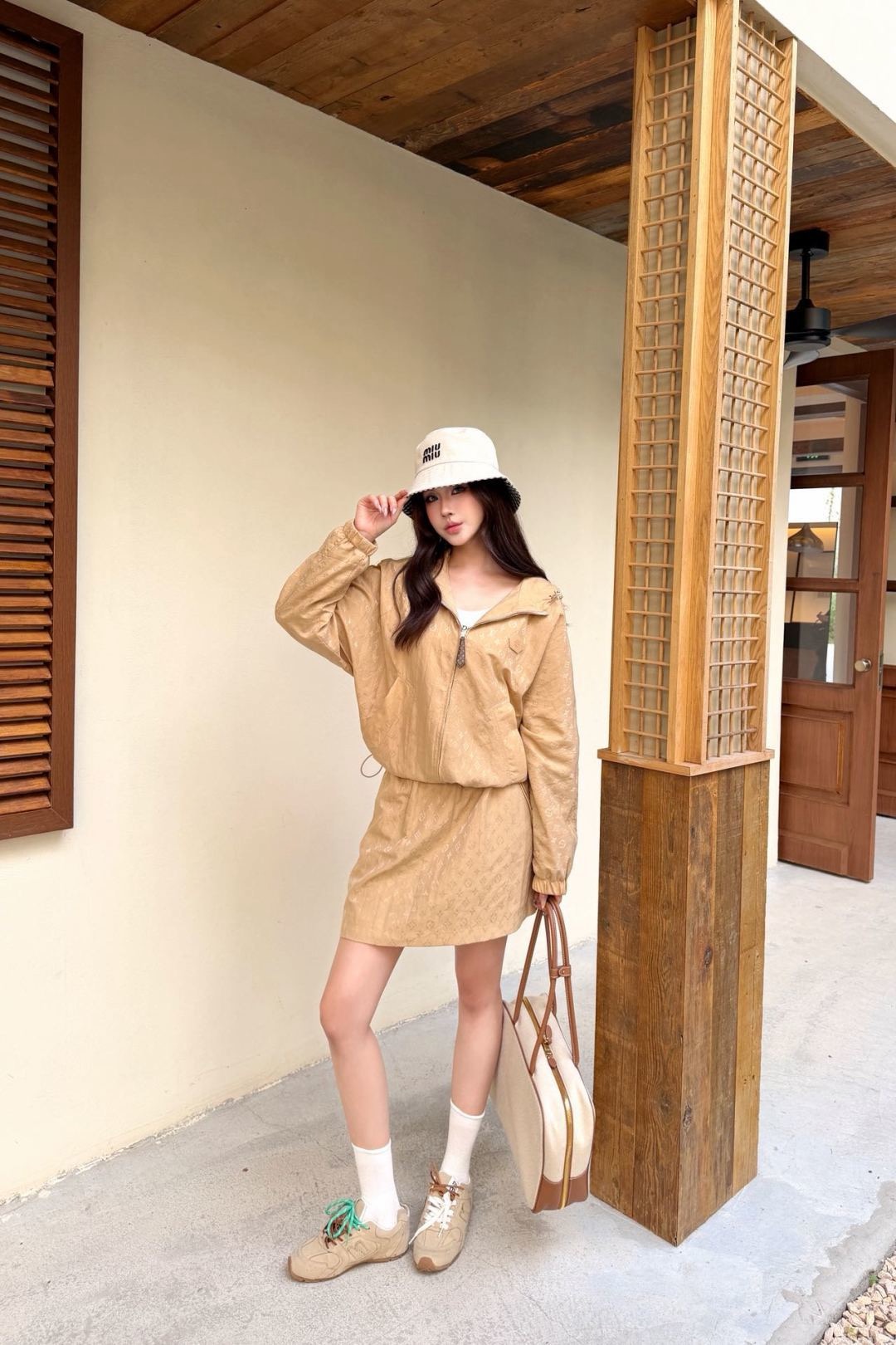 Loui 26fw casual jacket skirt sets