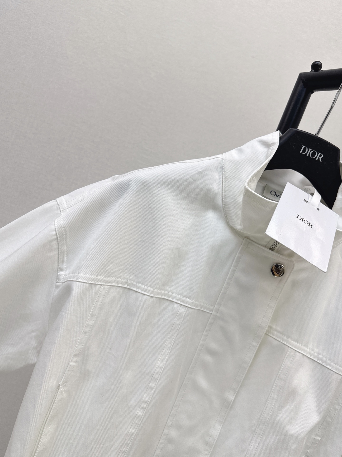CD 26fw Stand-Collar Belted Cropped Jacket
