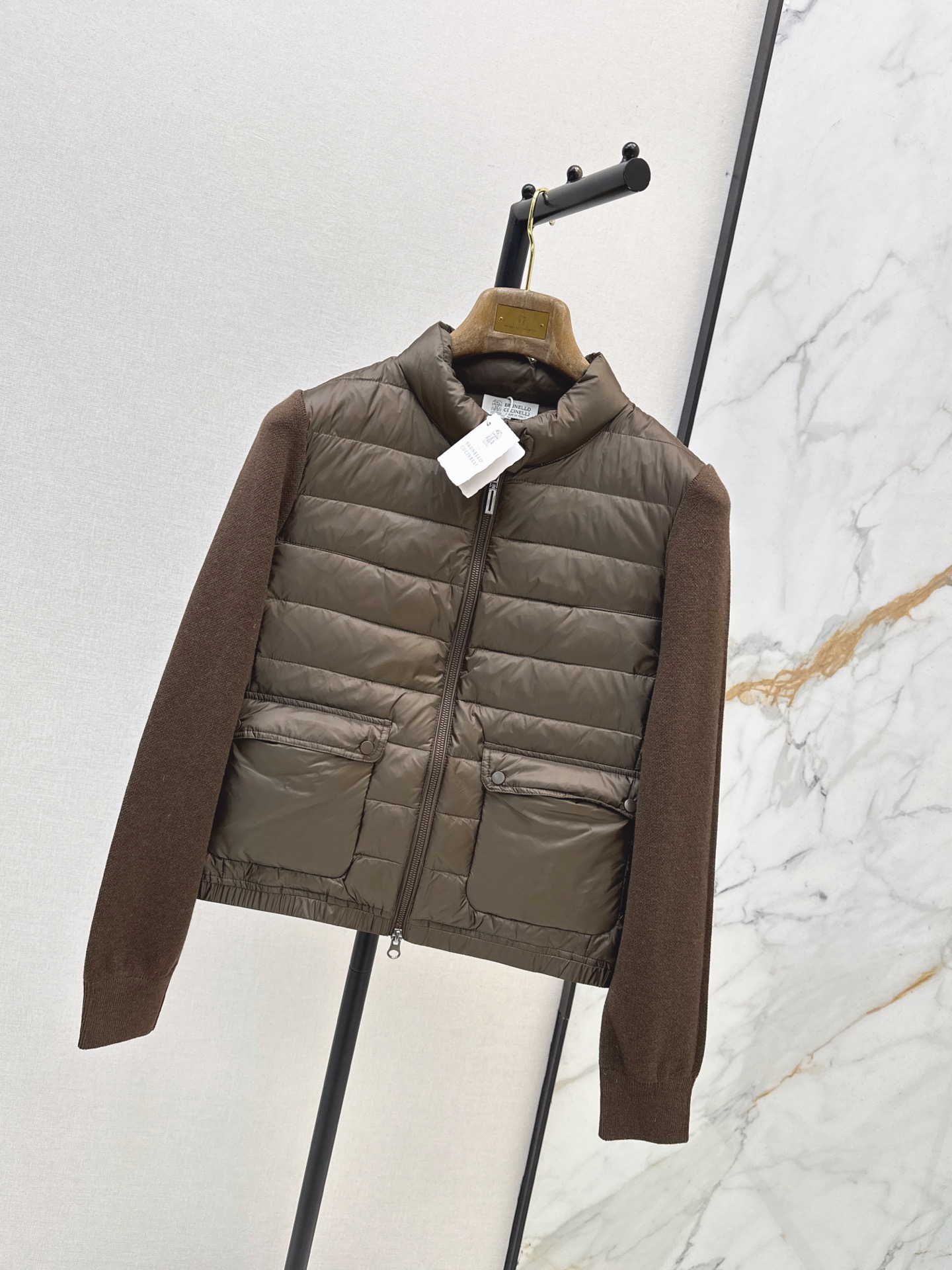 Bun 26fw knit contract down jacket