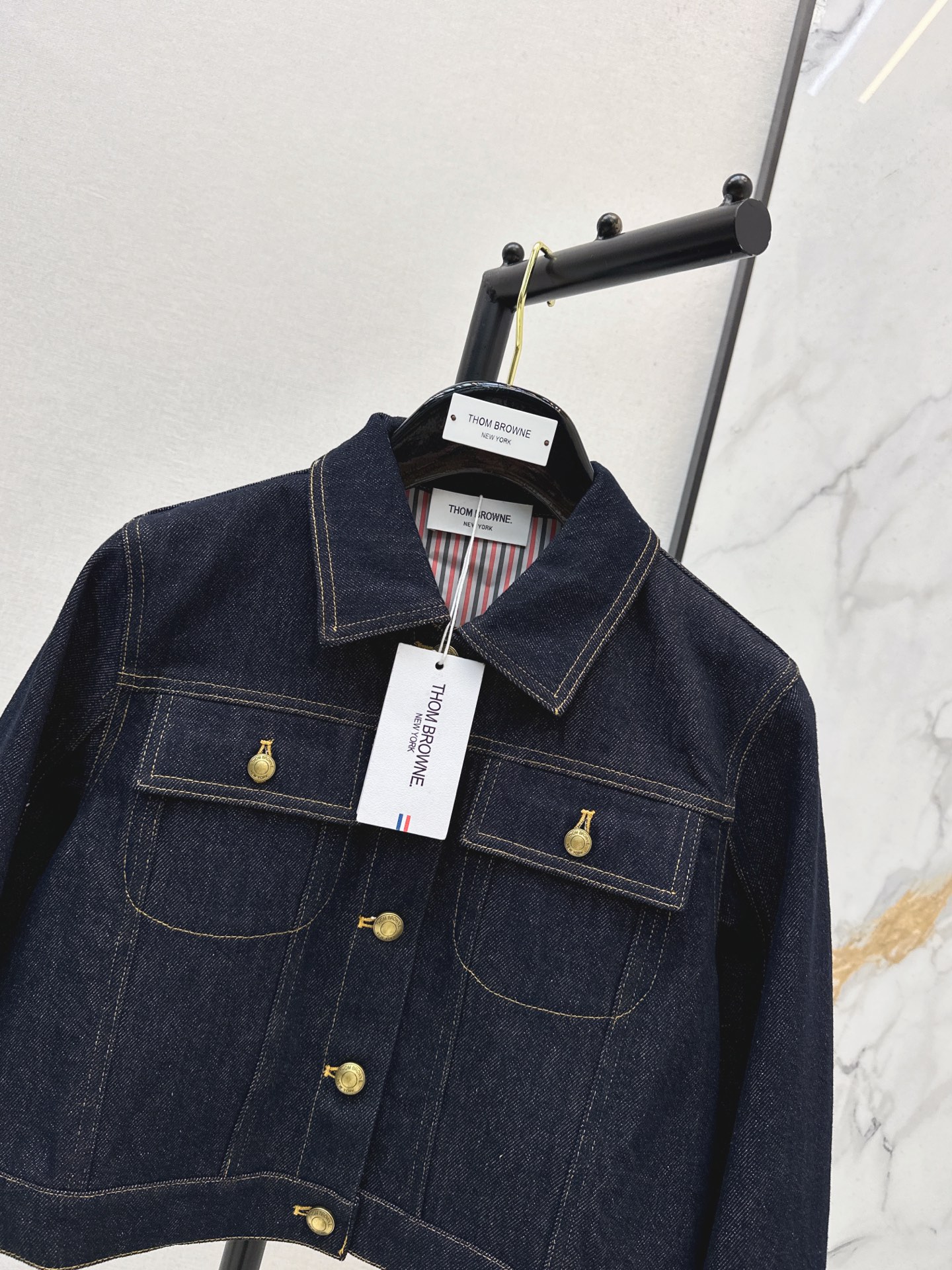 Thom 26fw cropped denim jacket