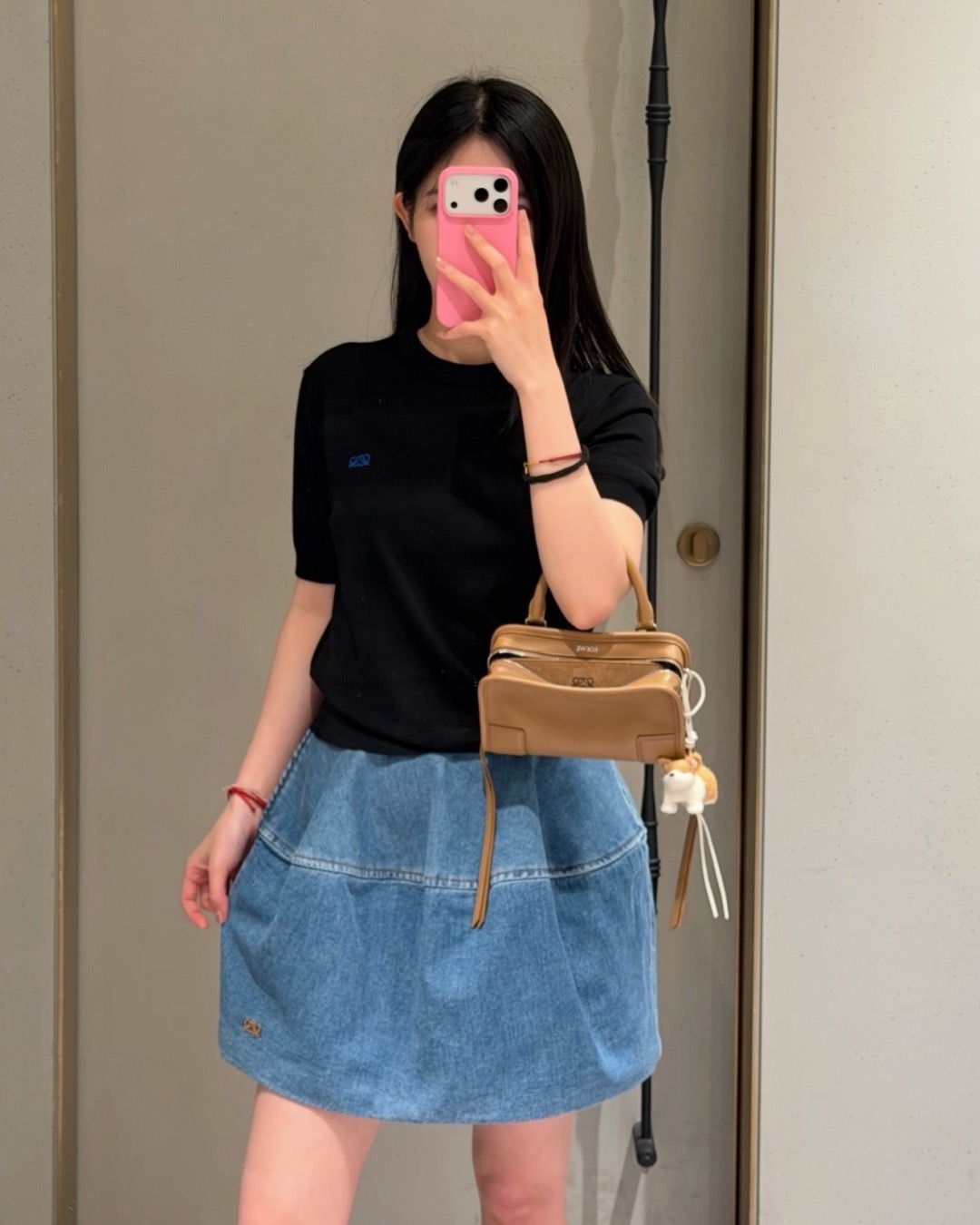 Loe 26fw denim skirt