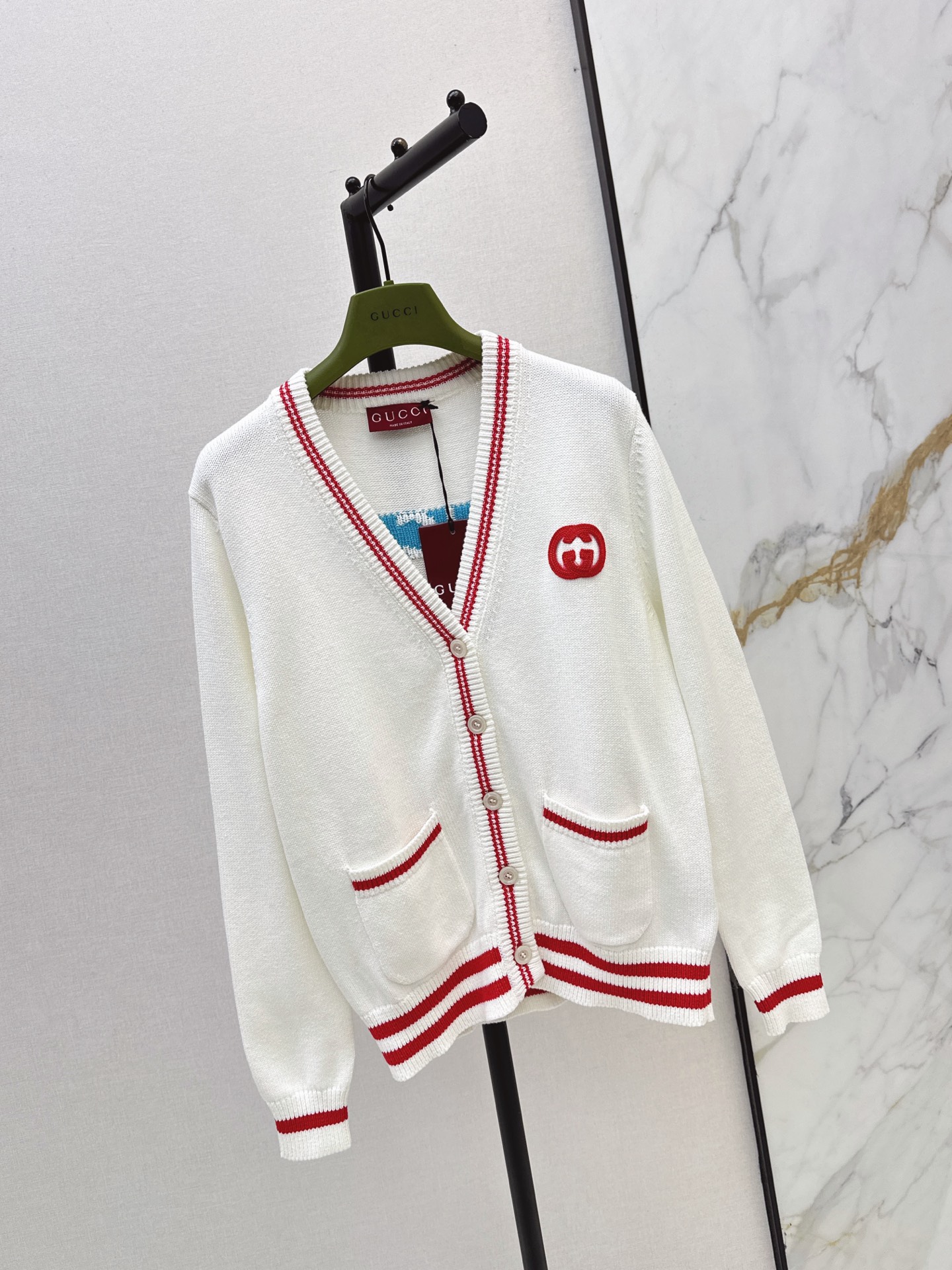 Guc 26fw jacquard knit cardigan