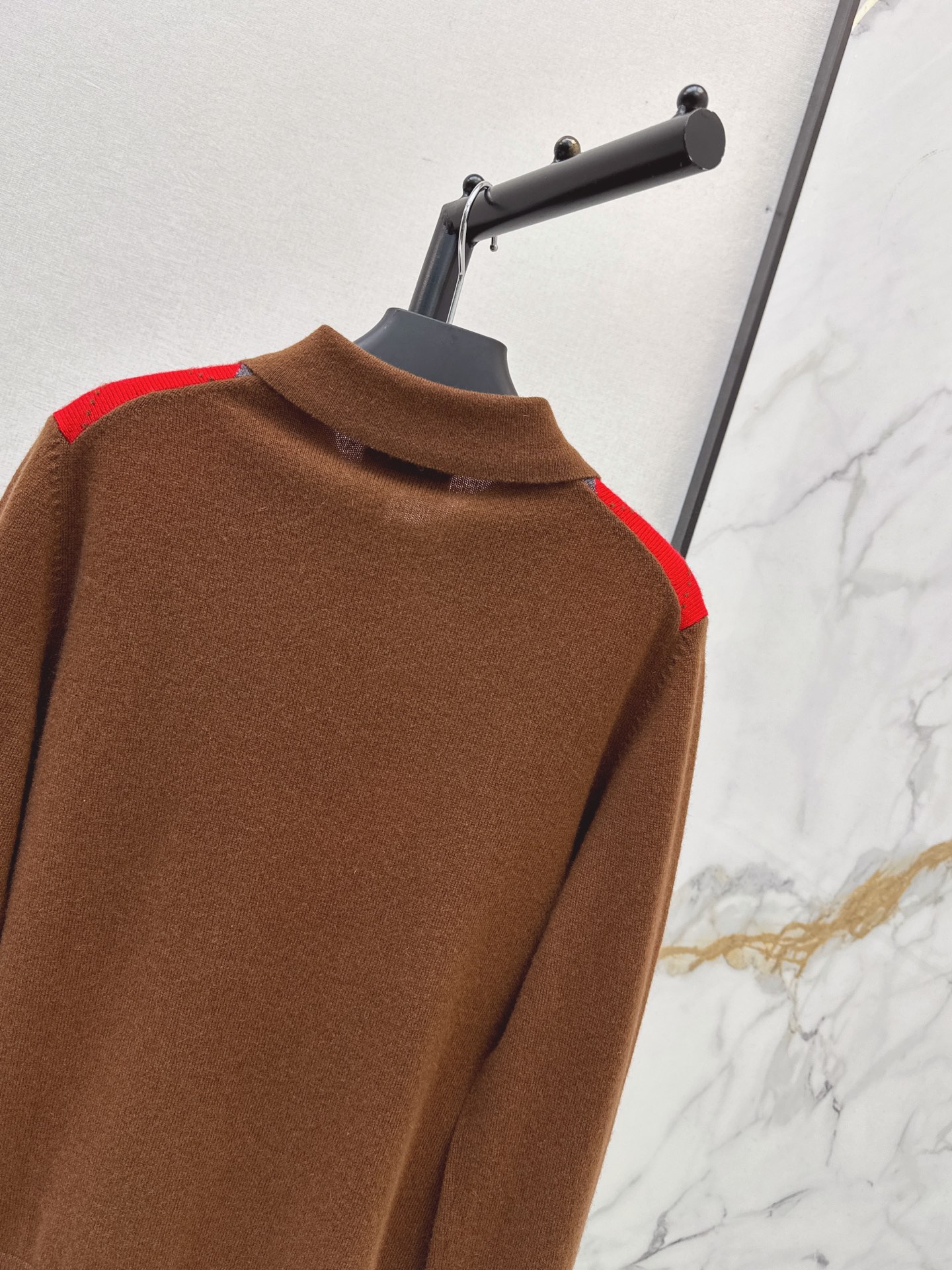 Pra 26fw jacquard polo knitwear