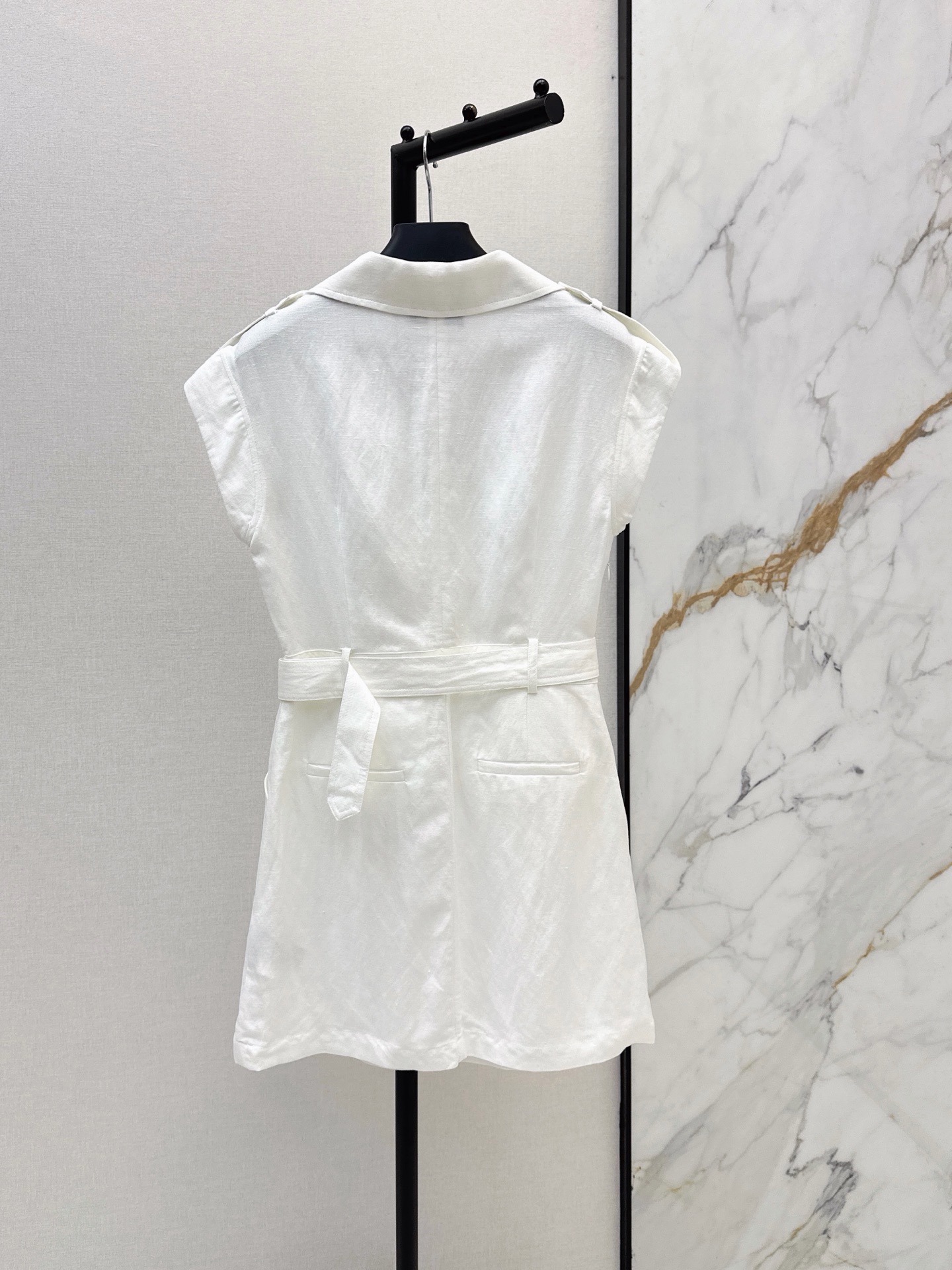 Pra 26ss sleeveless linen dress